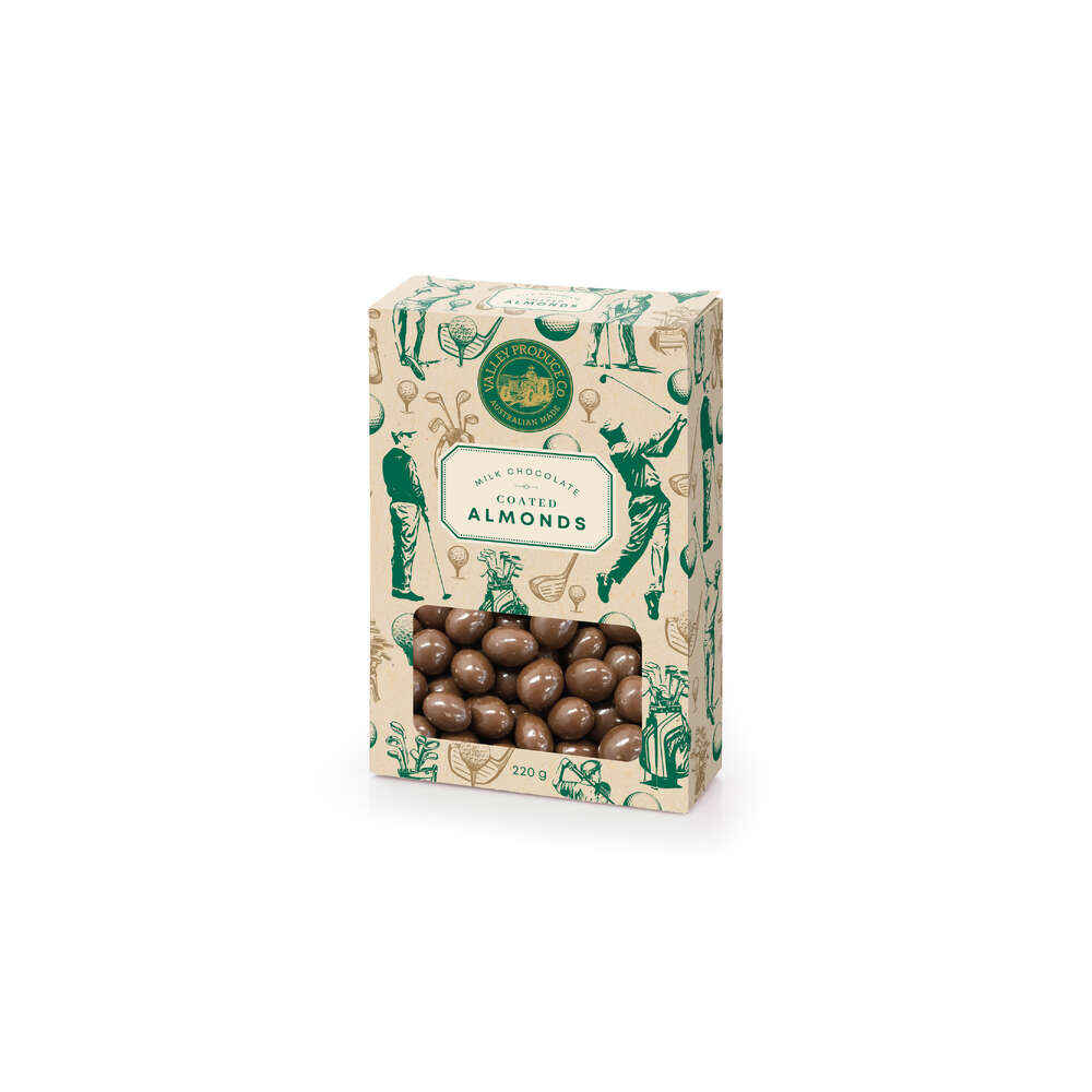 VPC Milk Chocolate Almonds Golf 220g-Gourmet Food & Drink-Gourmet Brands-The Bay Room