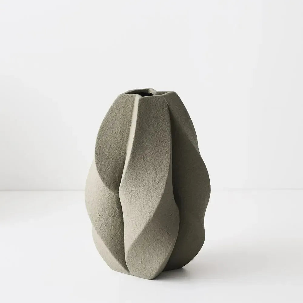 Vase Amerigo Olive 16x27cm-Pots, Planters & Vases-Floral Interiors-The Bay Room