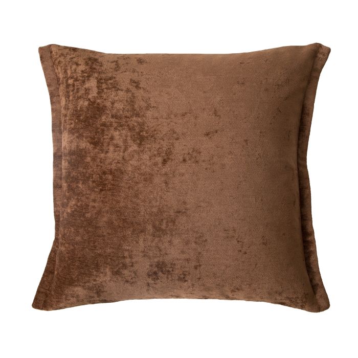 Velvet Cushion 60x60x10cm Brown-Soft Furnishings-Grand Designs-The Bay Room