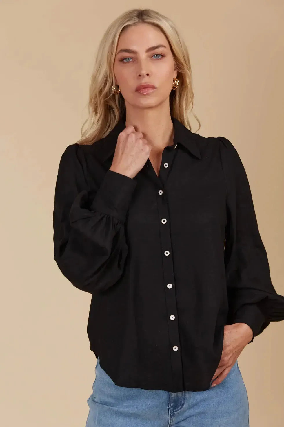 Venus Shirt - Onyx-Tops-Isle Of Mine-The Bay Room