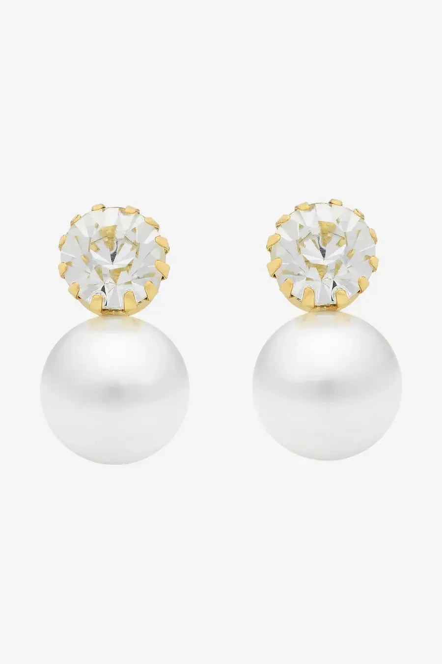 Vera Clear CZ Pearl Earring-Jewellery-Liberte-The Bay Room
