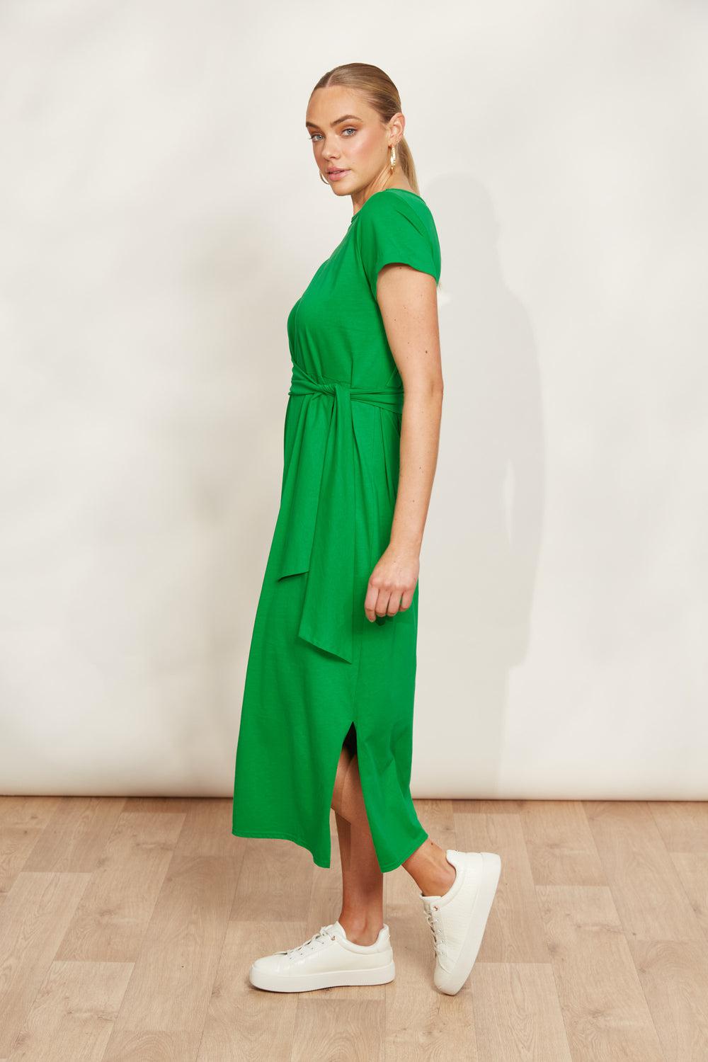 Verano Tie Dress - Emerald-General-Eb & Ive-The Bay Room