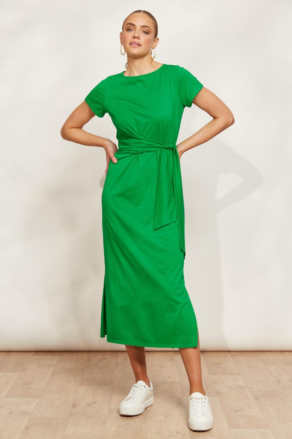 Verano Tie Dress - Emerald-General-Eb & Ive-The Bay Room