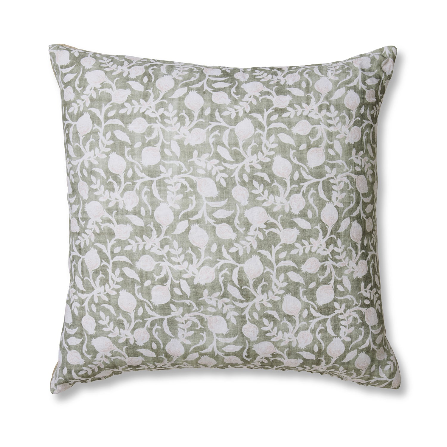 Vienna Green/Beige Cushion 55x55cm-Soft Furnishings-Madras Link-The Bay Room