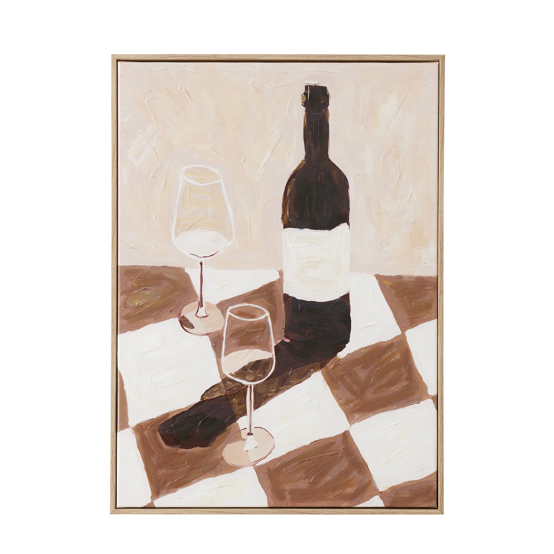 Vino Ash Frame Oil Painting 40x55cm-Wall Decor-Coast To Coast Home-The Bay Room