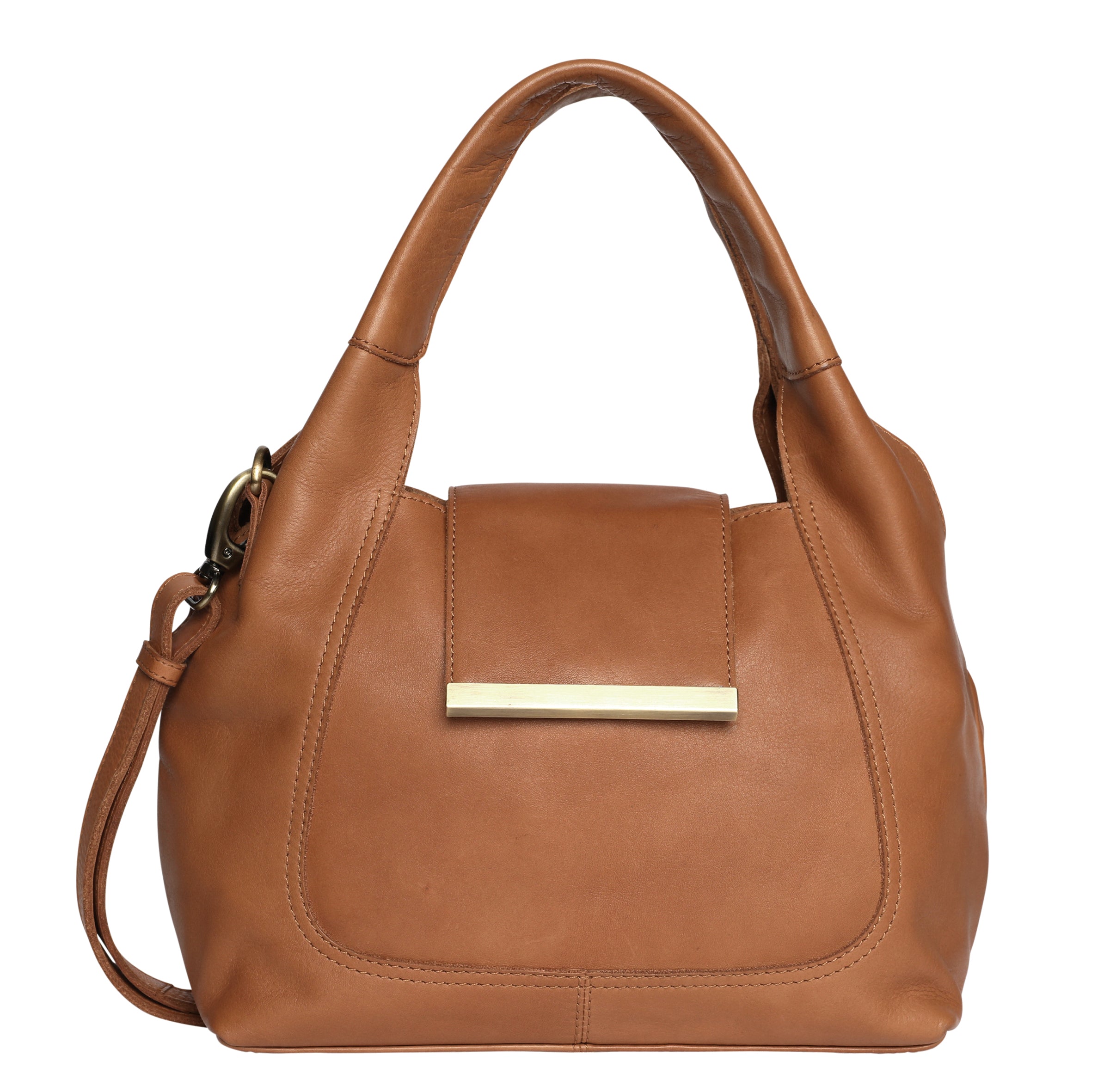 Vintage Leather Handbag Flap Over-Bags & Clutches-Modapelle-The Bay Room