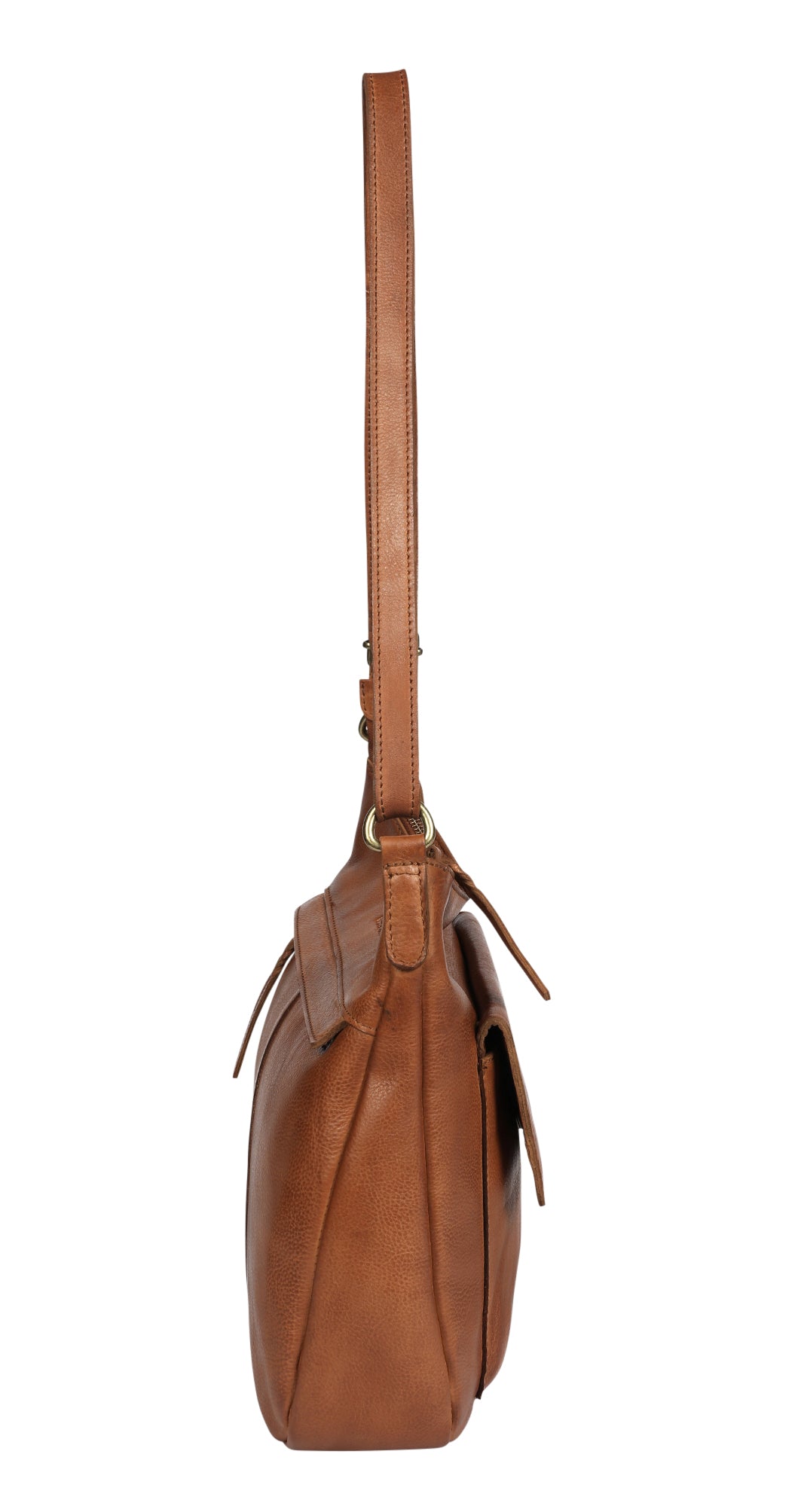 Vintage Leather Shoulder/Cross Body Bag with Front Pocket-Bags & Clutches-Modapelle-The Bay Room