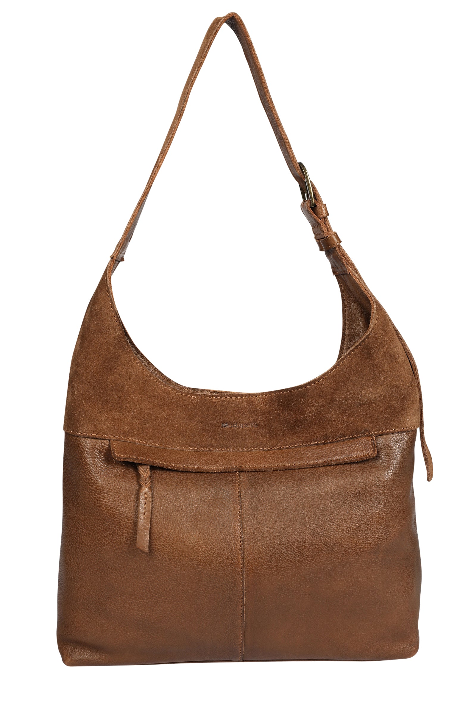 Vintage Leather Suede Combination Shoulder Bag-Bags & Clutches-Modapelle-The Bay Room
