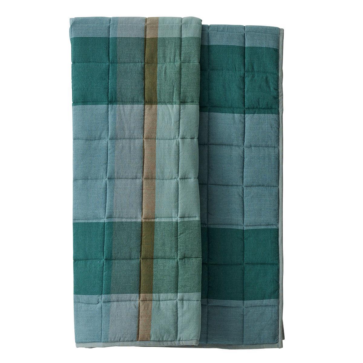 Vivian Cotton Quilted Throw 130x180cm Blue-Soft Furnishings-Coast To Coast Home-The Bay Room