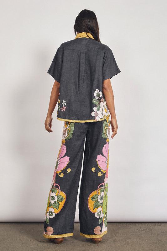 Vivid Elastic Waist Pant in India Ink-Pants-Bohemian Traders-The Bay Room