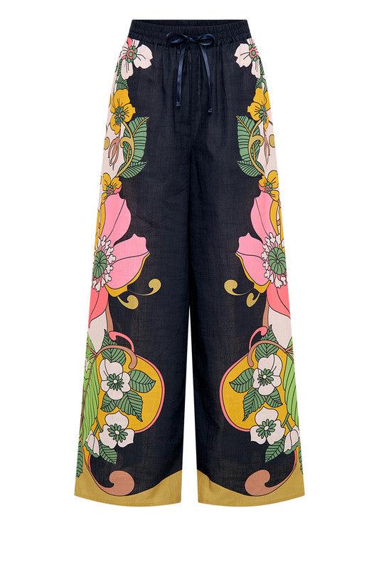 Vivid Elastic Waist Pant in India Ink-Pants-Bohemian Traders-The Bay Room