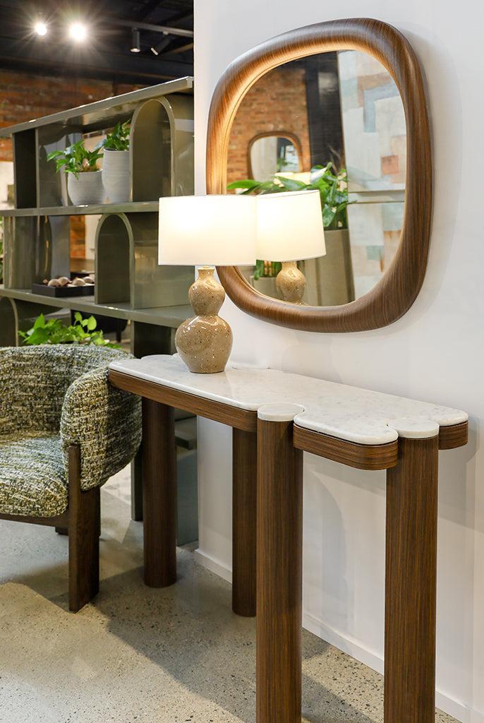 Vogue Mirror 90x90cm - Walnut-Robert Mark-The Bay Room
