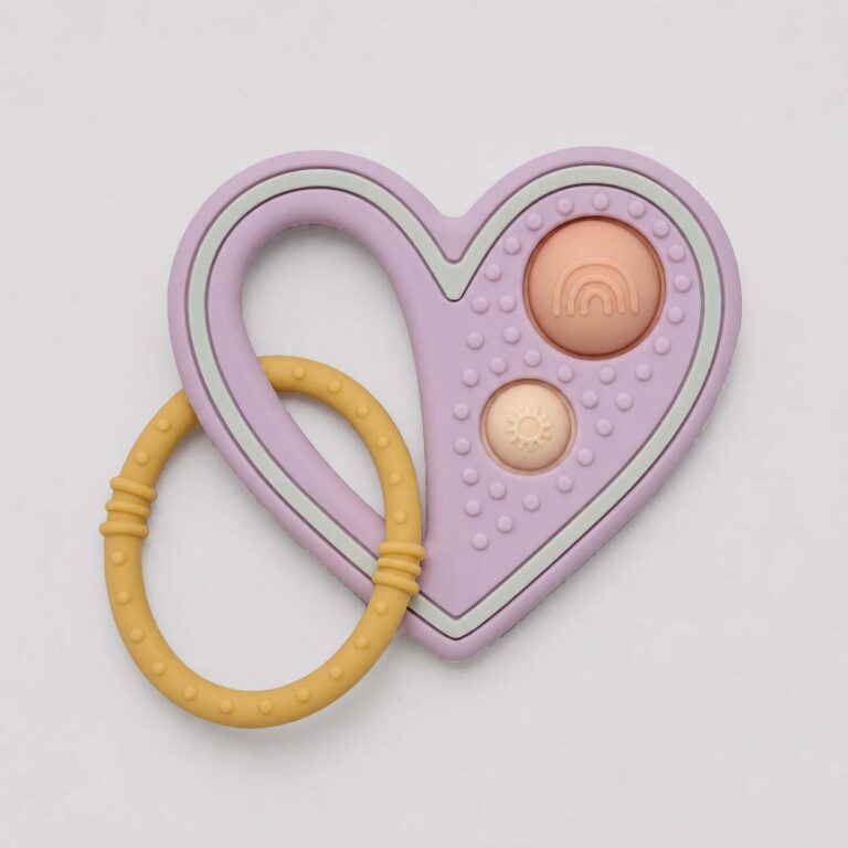 Heart Silicone Pop Teether