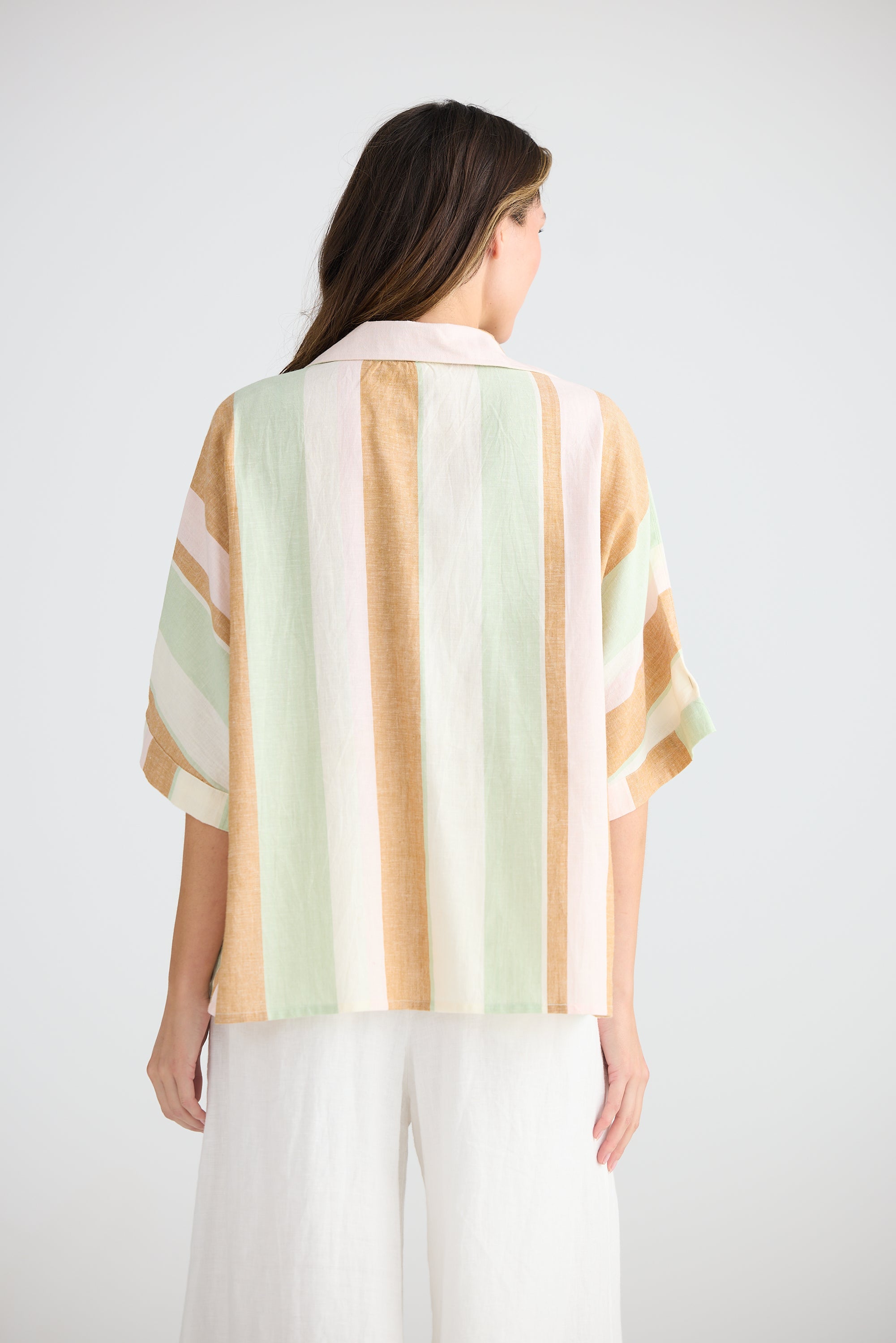 Wander Top - Melon Field Stripe-Tops-The Shanty Corporation-The Bay Room