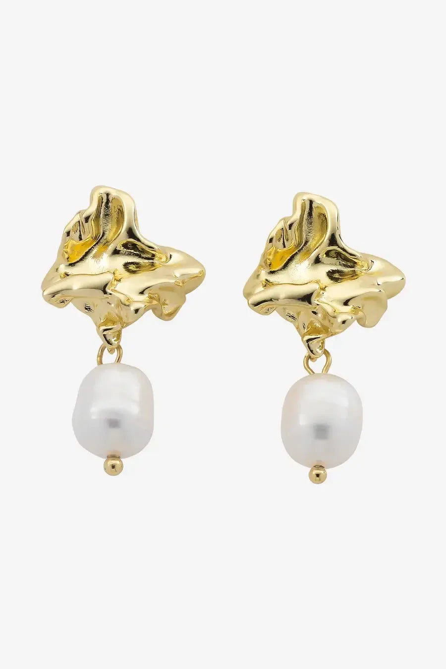 Waverly Gold Pearl Earring-Jewellery-Liberte-The Bay Room