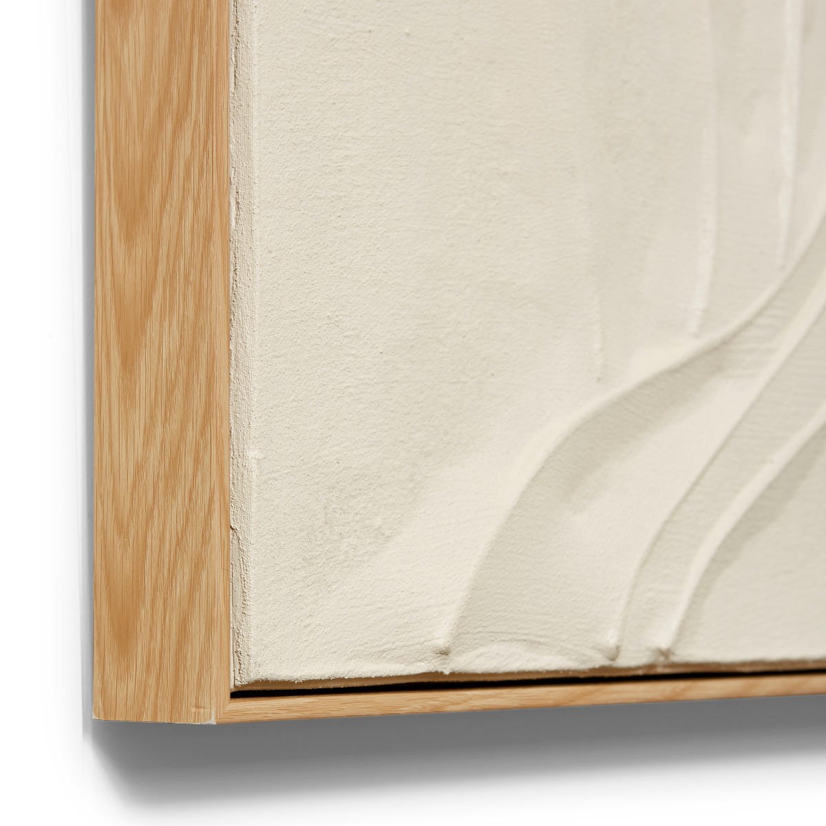 Wavy Hand Painted Wall Art Beige/Natural 90x5x120cm-Wall Decor-Elme Living-The Bay Room