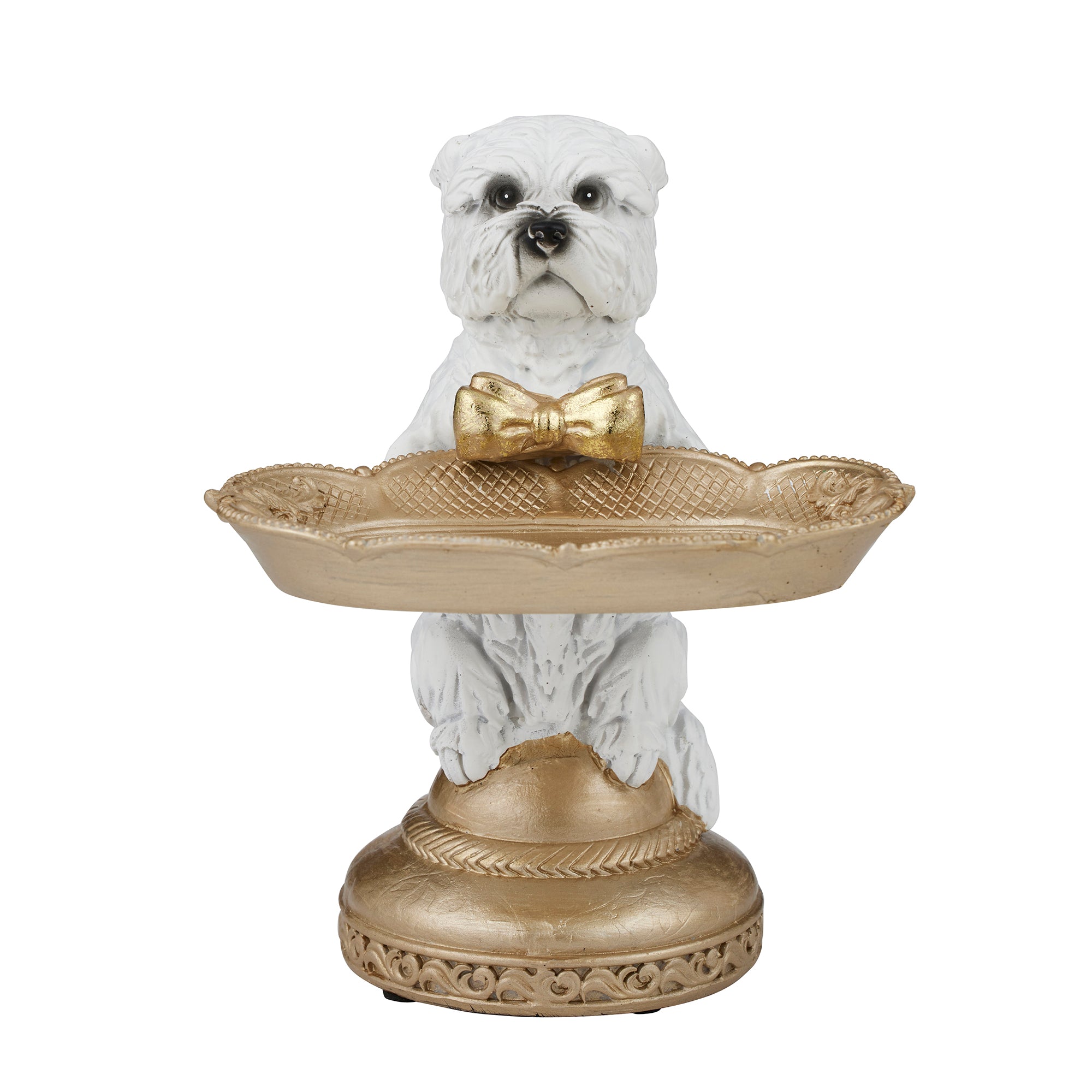 Westie Resin Tray Sculpture 14.5x15x18cm-Coast To Coast Home-The Bay Room