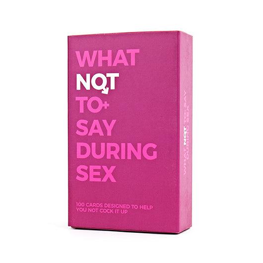 What Not To Say During Sex-Fun & Games-Gift Republic-The Bay Room