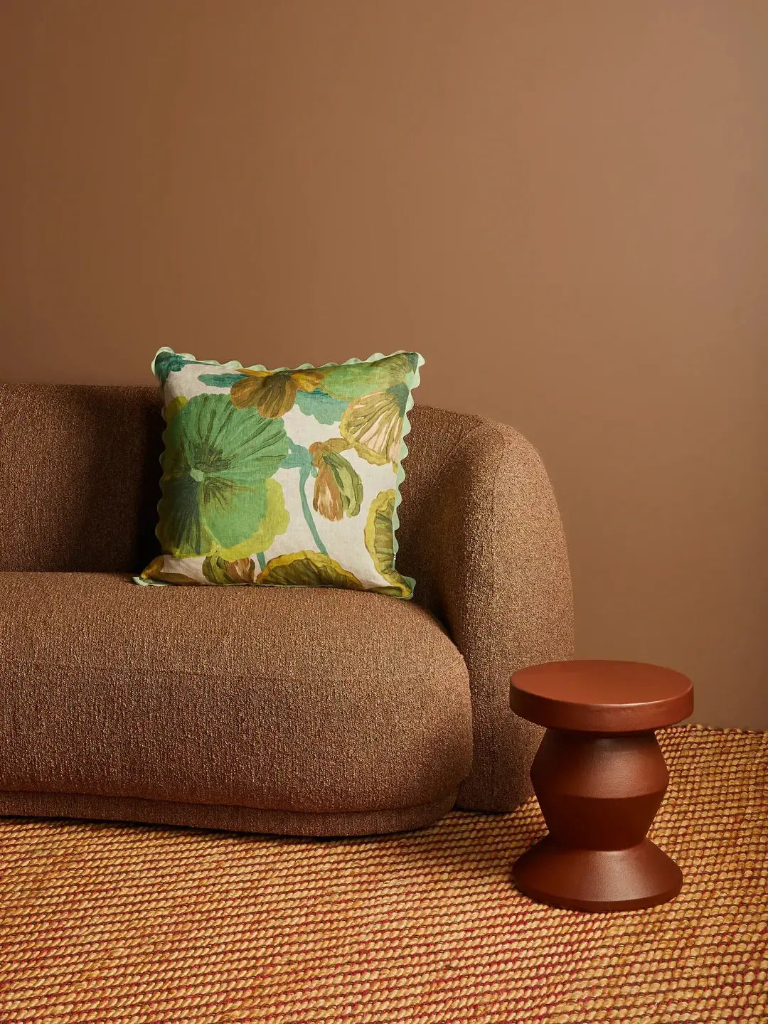 Wild Pansy Verde 60cm Cushion-Soft Furnishings-Bonnie & Neil-The Bay Room