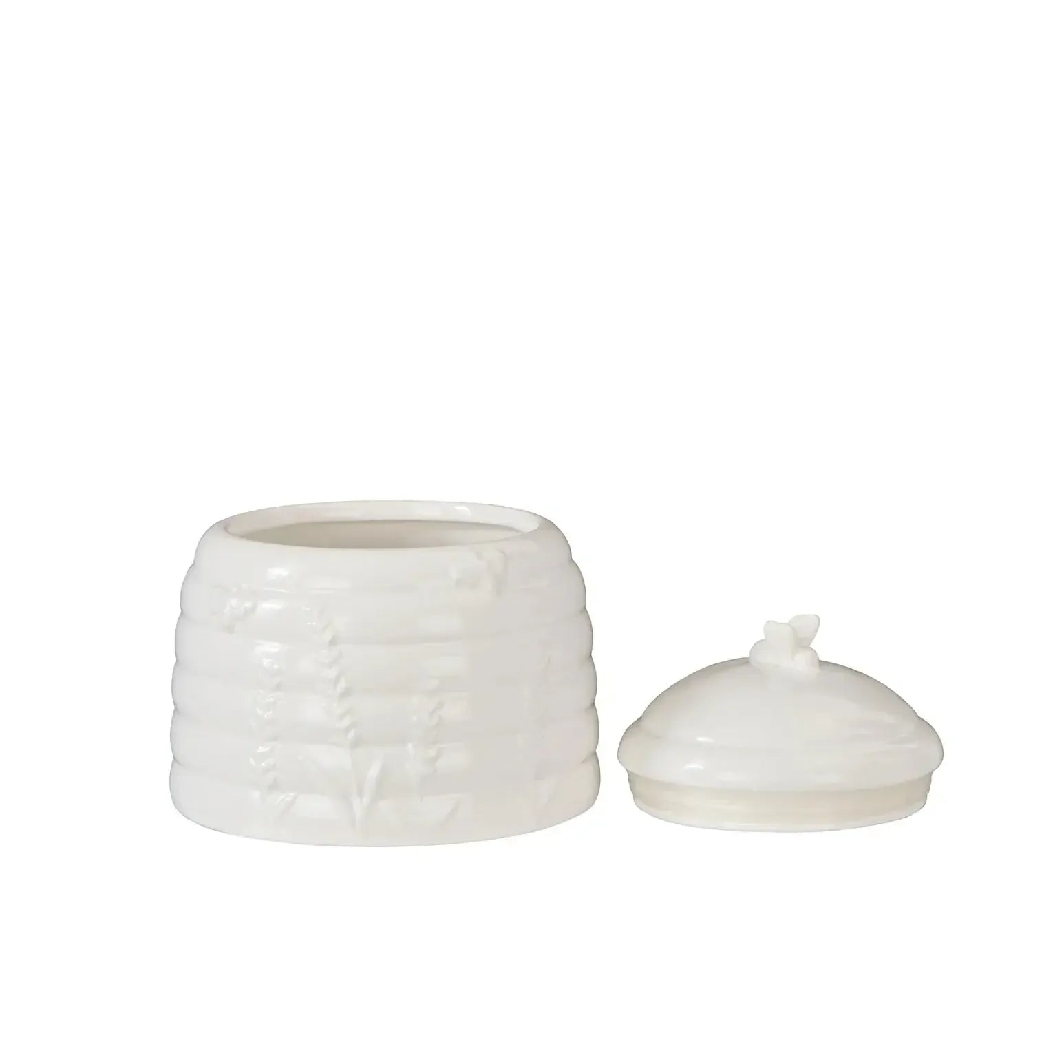 Wildflower & Hive Storage Jar 20.1x20.1x20.3cm White-Dining & Entertaining-Davis & Waddell-The Bay Room