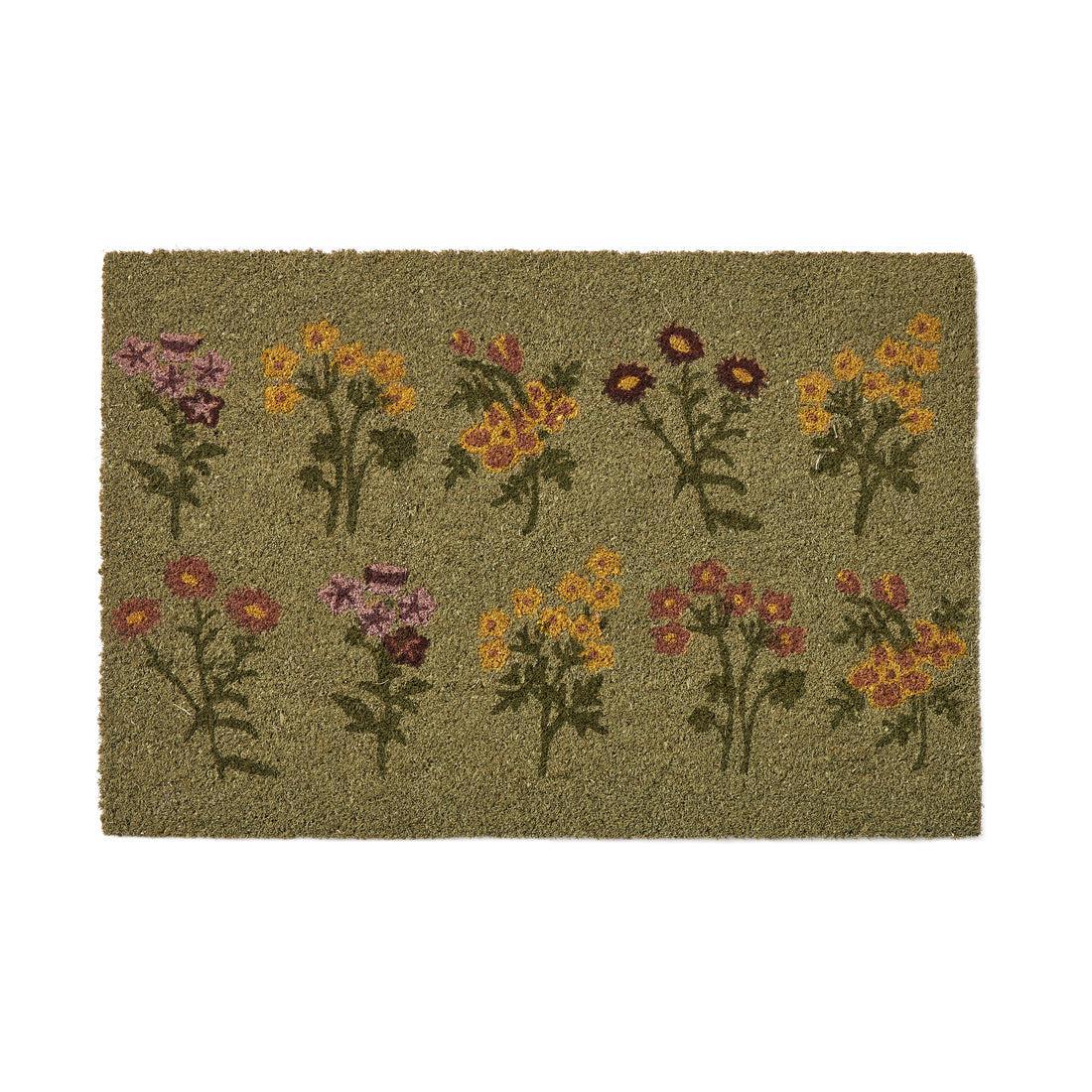 Wildflower PVC Back Coir Mat 40x60cm-Floor Rugs & Doormats-Coast To Coast Home-The Bay Room