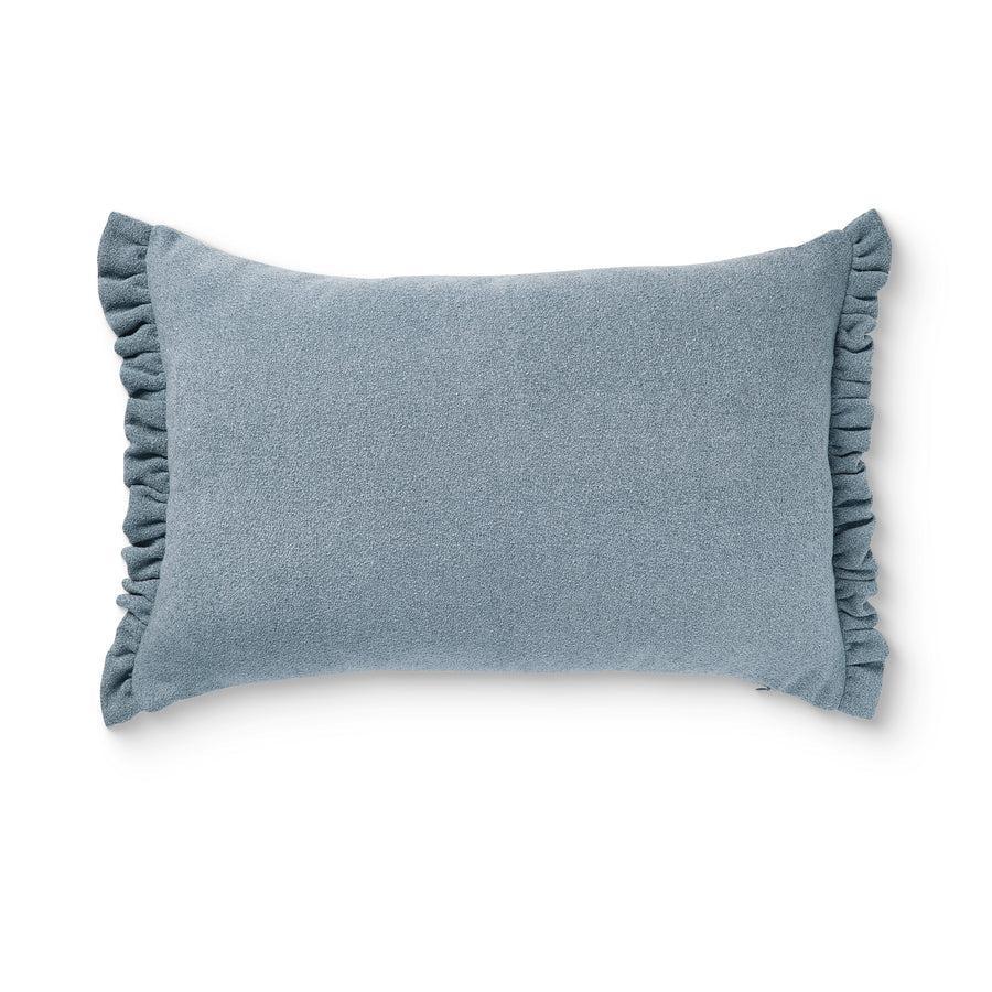 Willa Soft Blue Frill Cushion 40x60cm