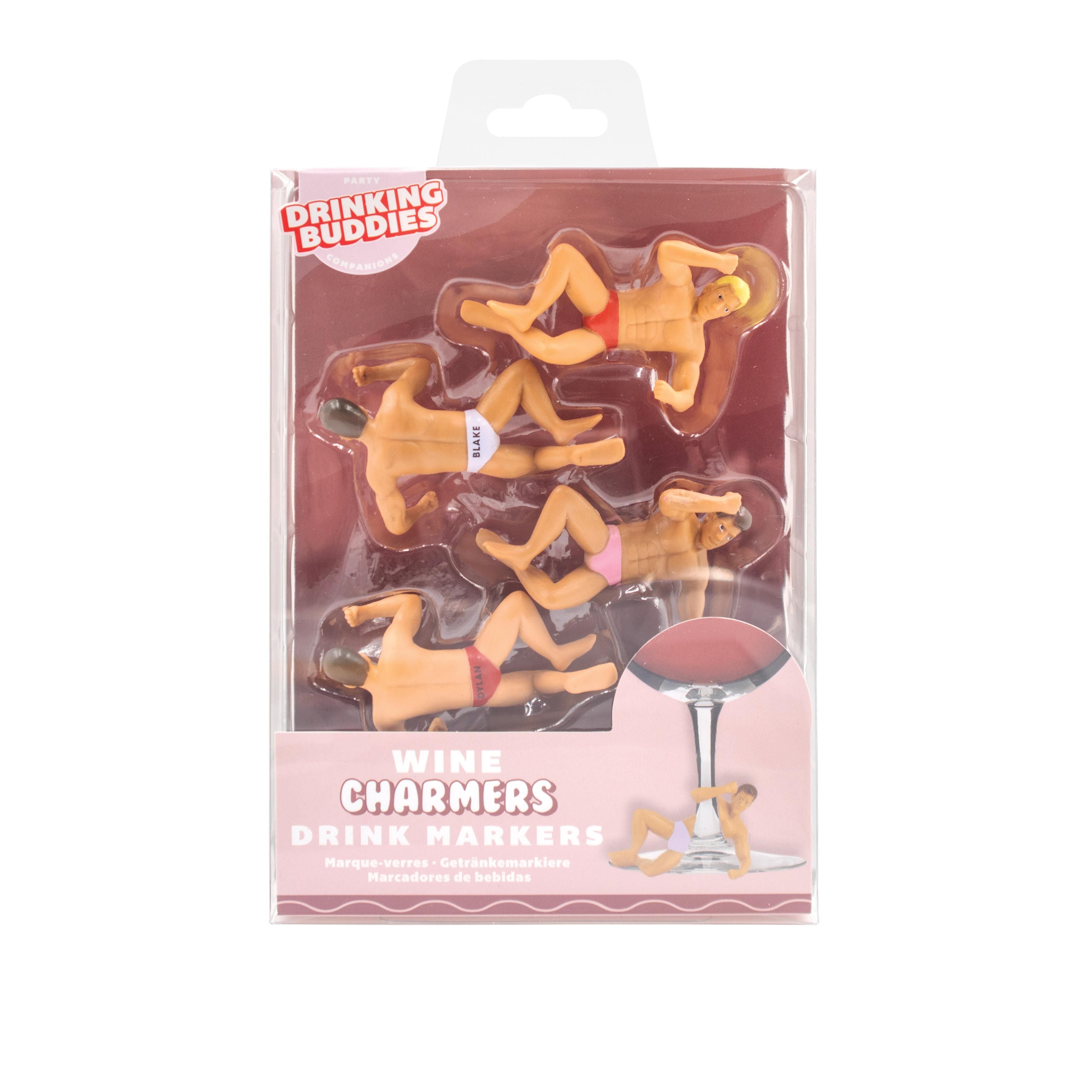 Wine Charmers Drink Markers Set of 4-Fun & Games-IS Gift-The Bay Room