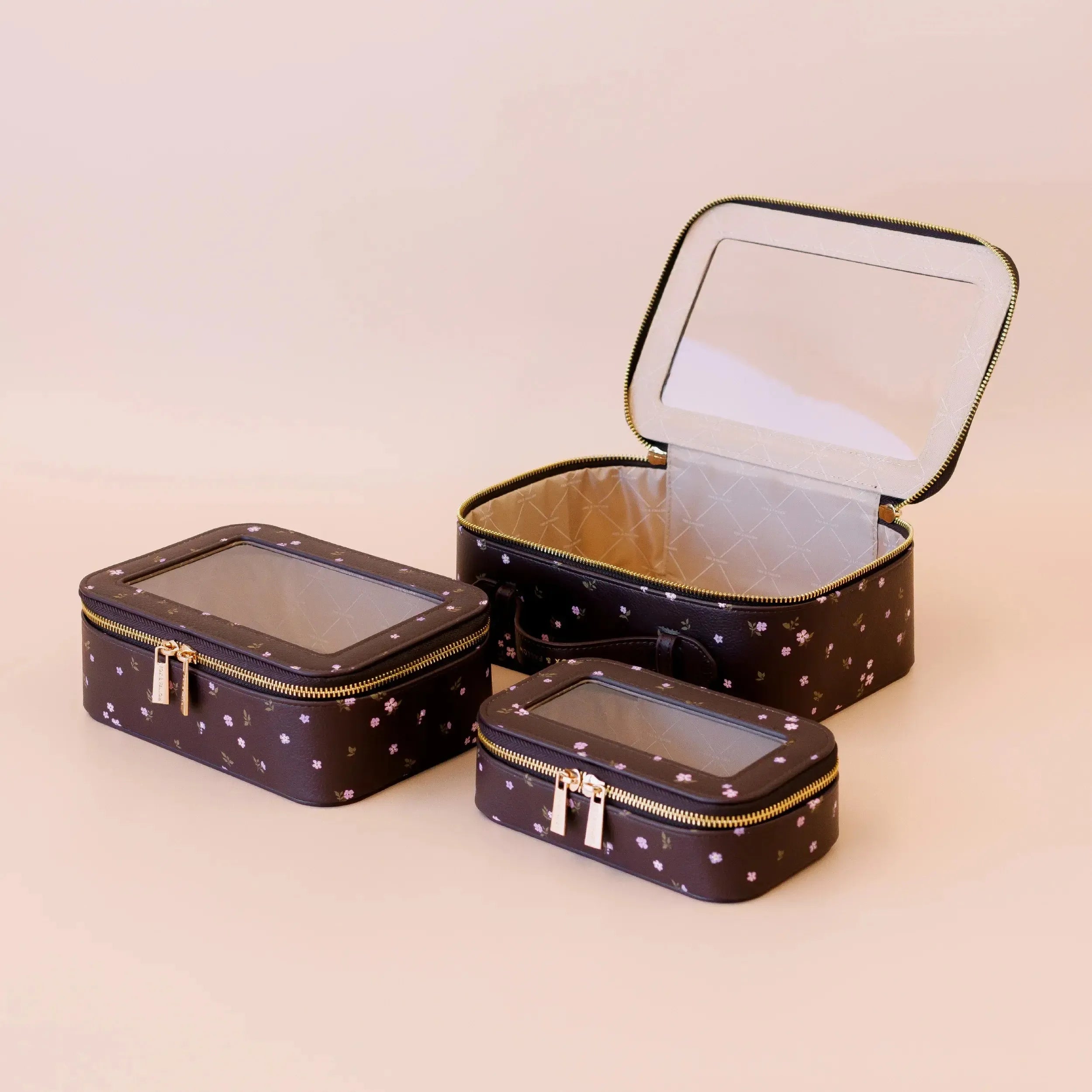 Wisteria Cosmetic Nested Trio Set-Beauty & Well-Being-Fox & Fallow-The Bay Room