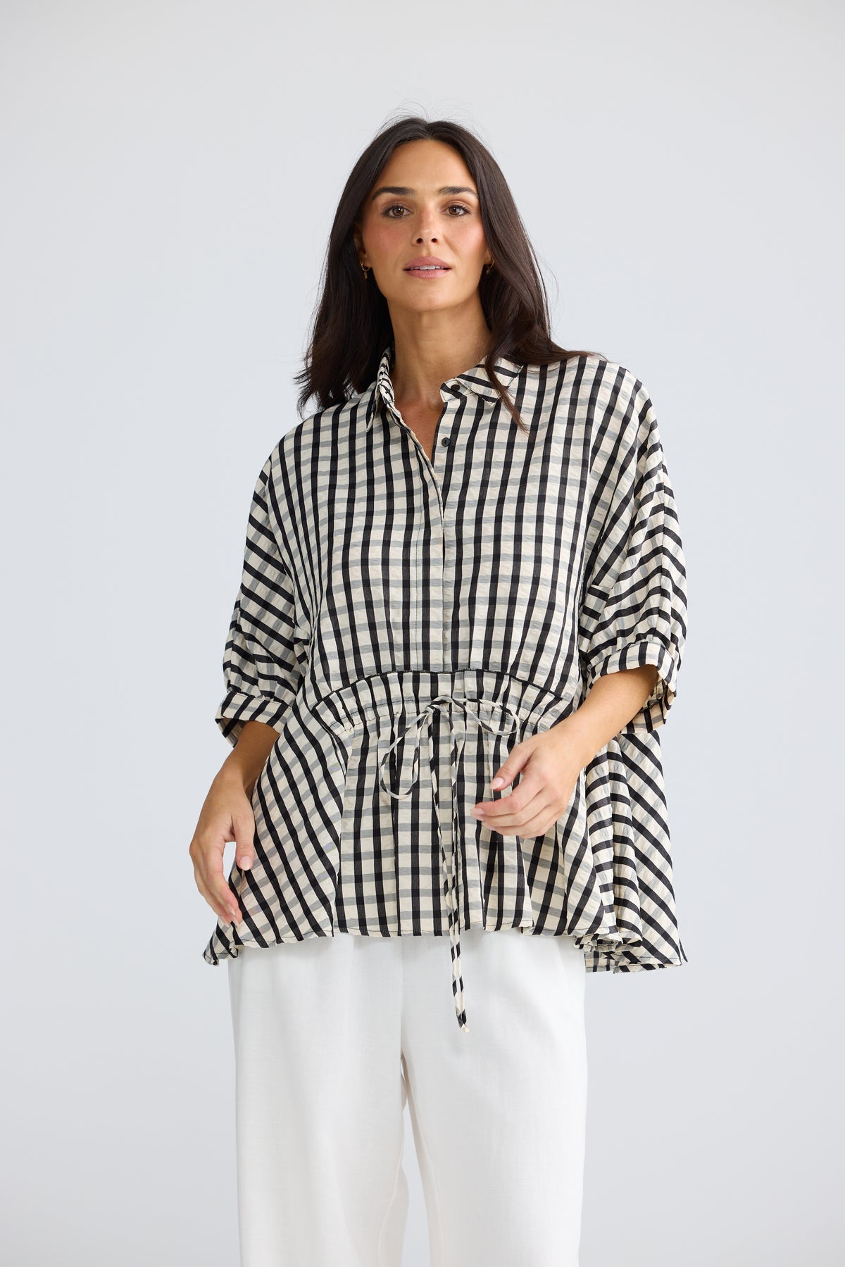 Wonderland Top - Black Gingham-Tops-Brave & True-The Bay Room