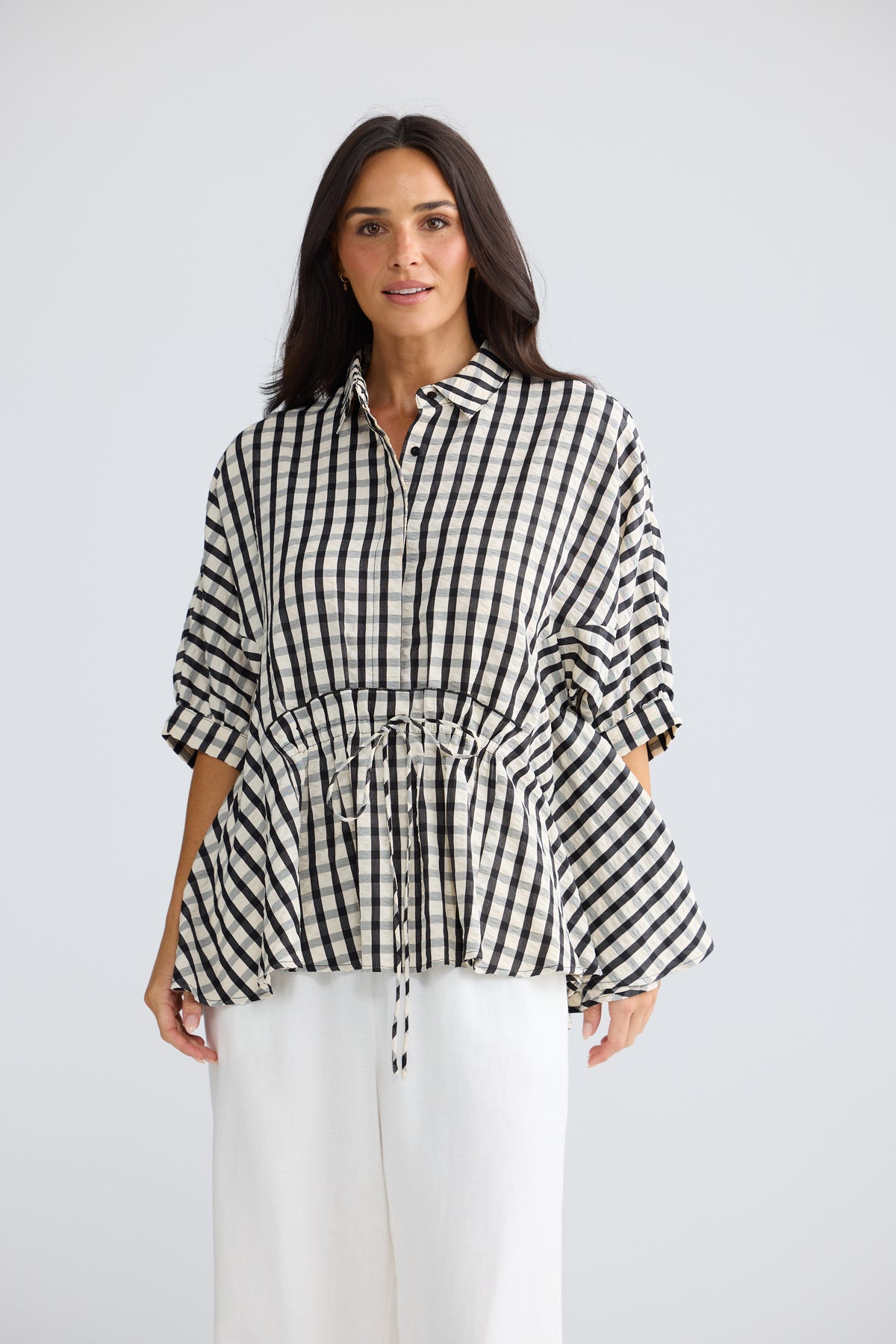 Wonderland Top - Black Gingham-Tops-Brave & True-The Bay Room