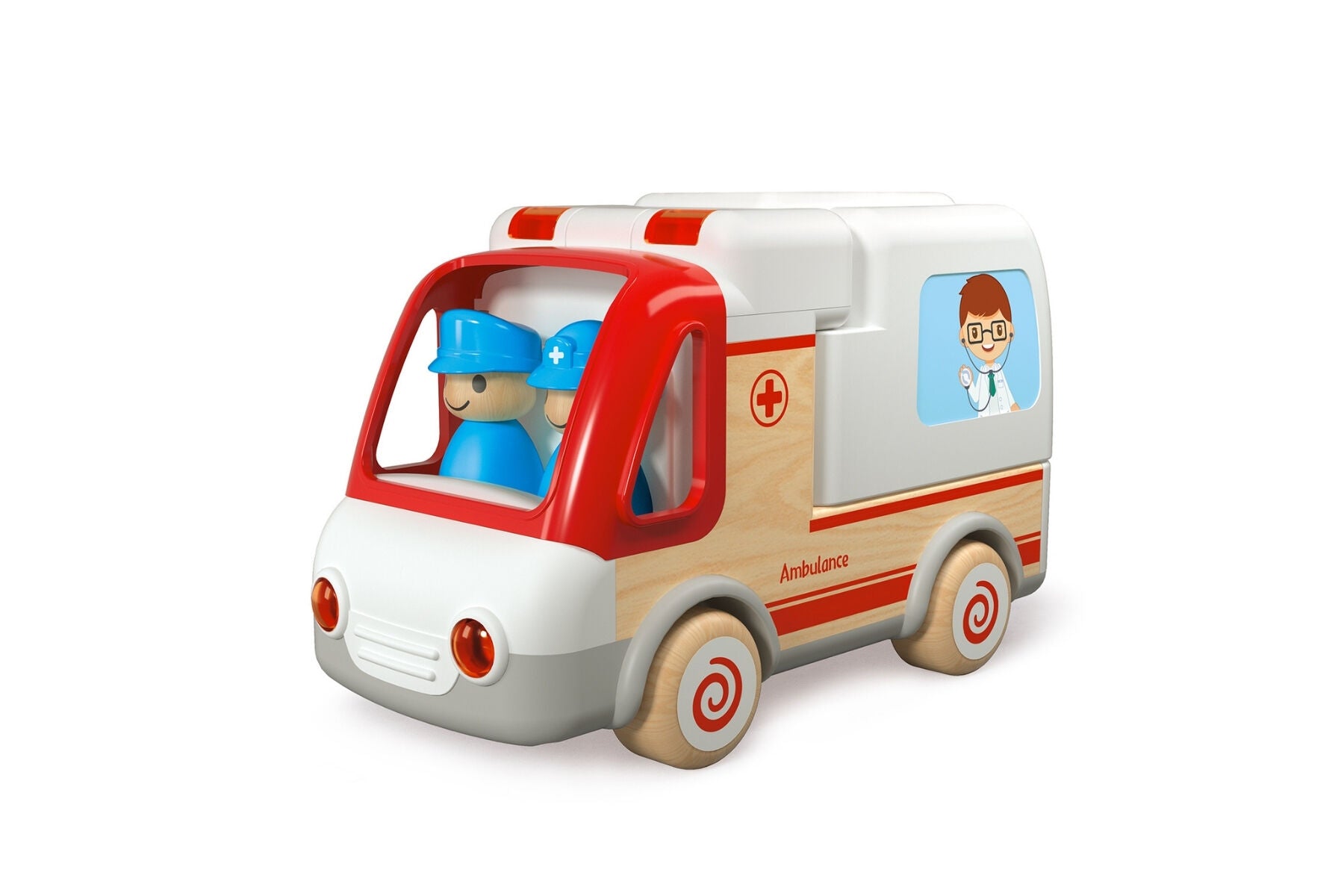 Wooden Ambulance and Accessories with Sound and Light-Toys-Eleganter-The Bay Room