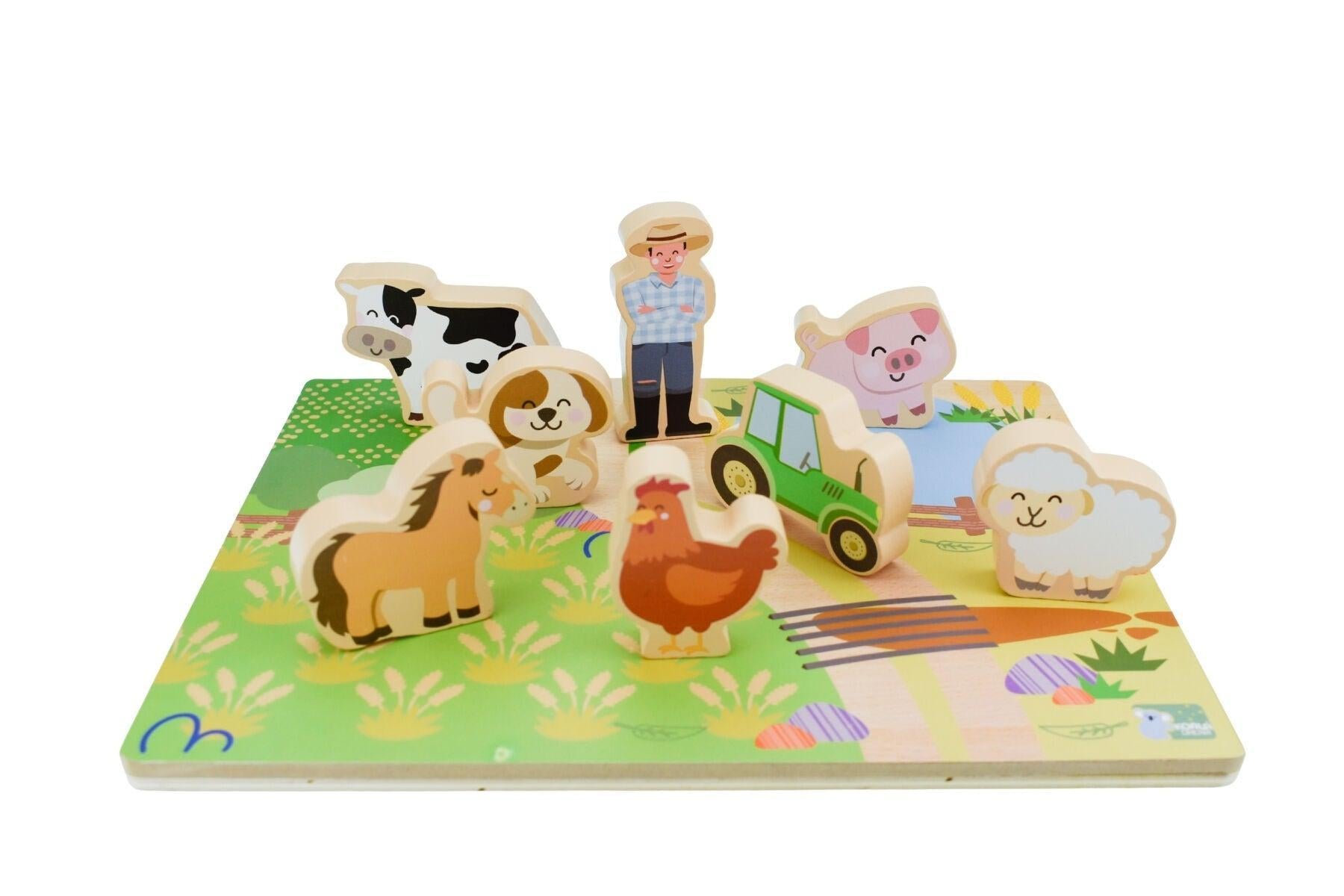Wooden Chunky Aussie Farm Animal Puzzle-Toys-Eleganter-The Bay Room