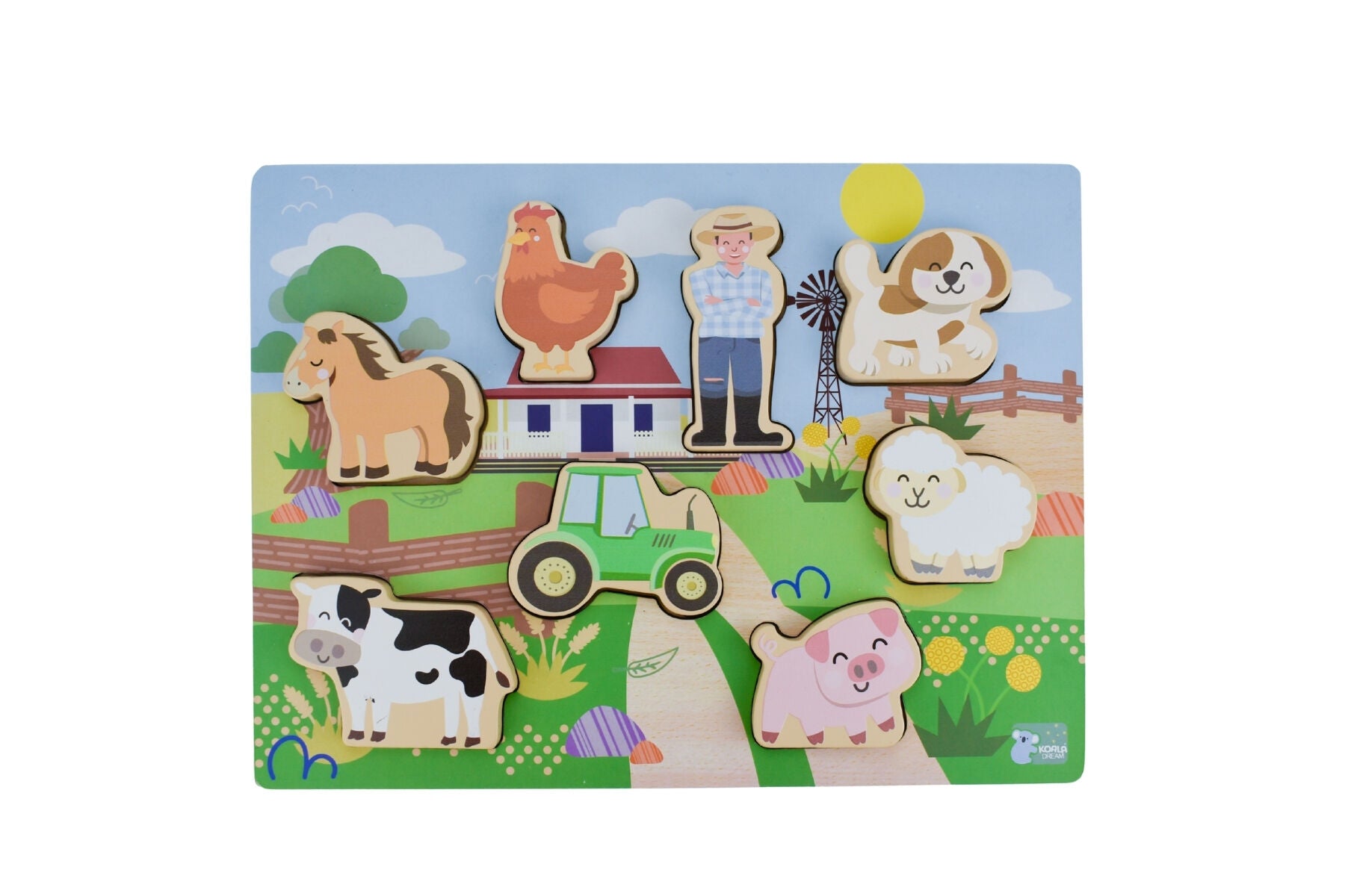 Wooden Chunky Aussie Farm Animal Puzzle-Toys-Eleganter-The Bay Room