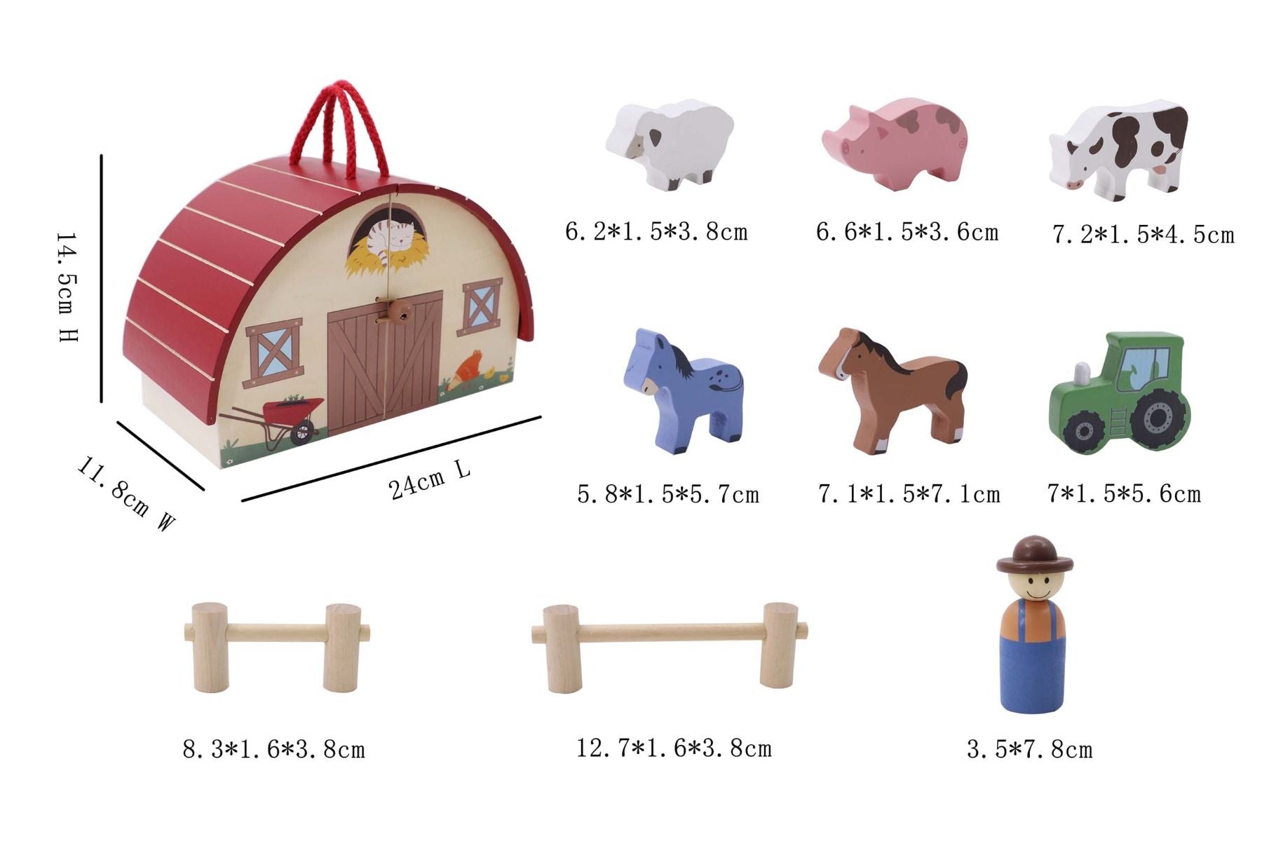 Wooden Farm Playset-Toys-ToysLink-The Bay Room