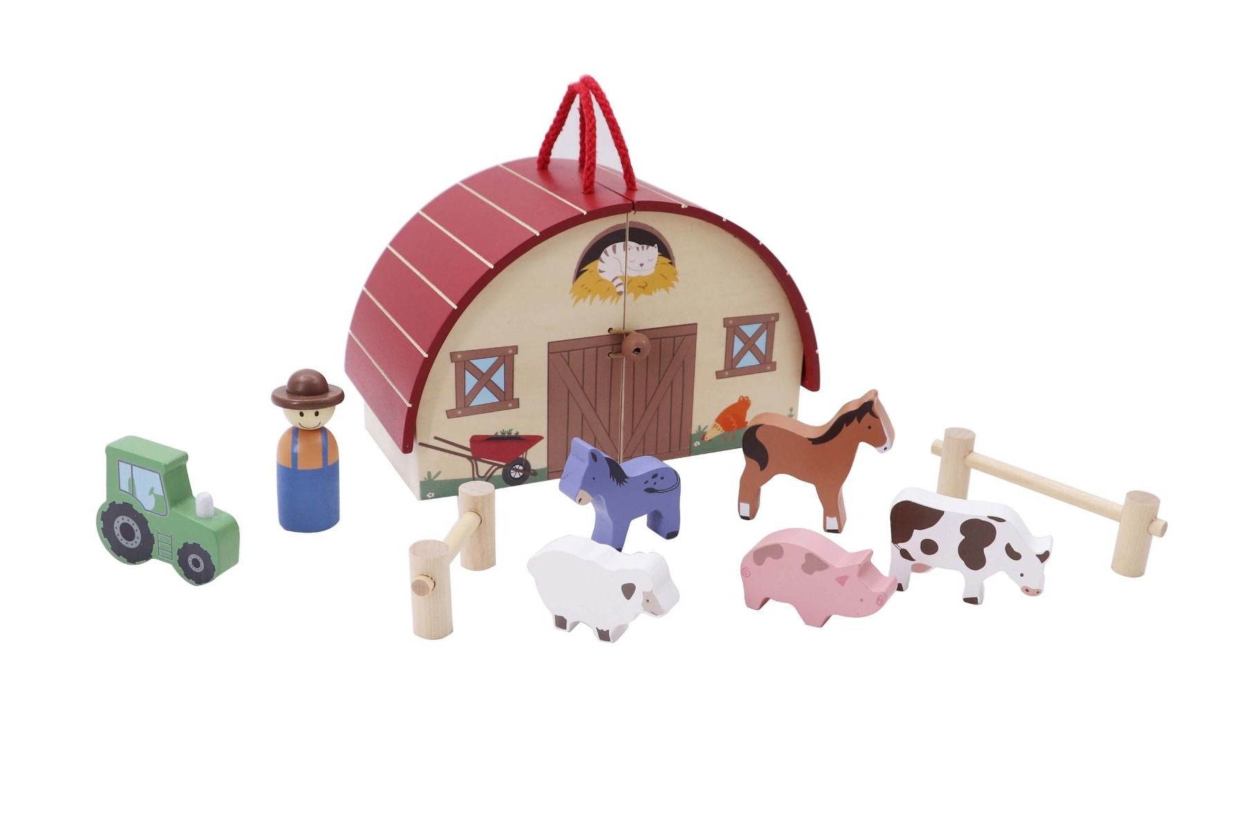 Wooden Farm Playset-Toys-ToysLink-The Bay Room