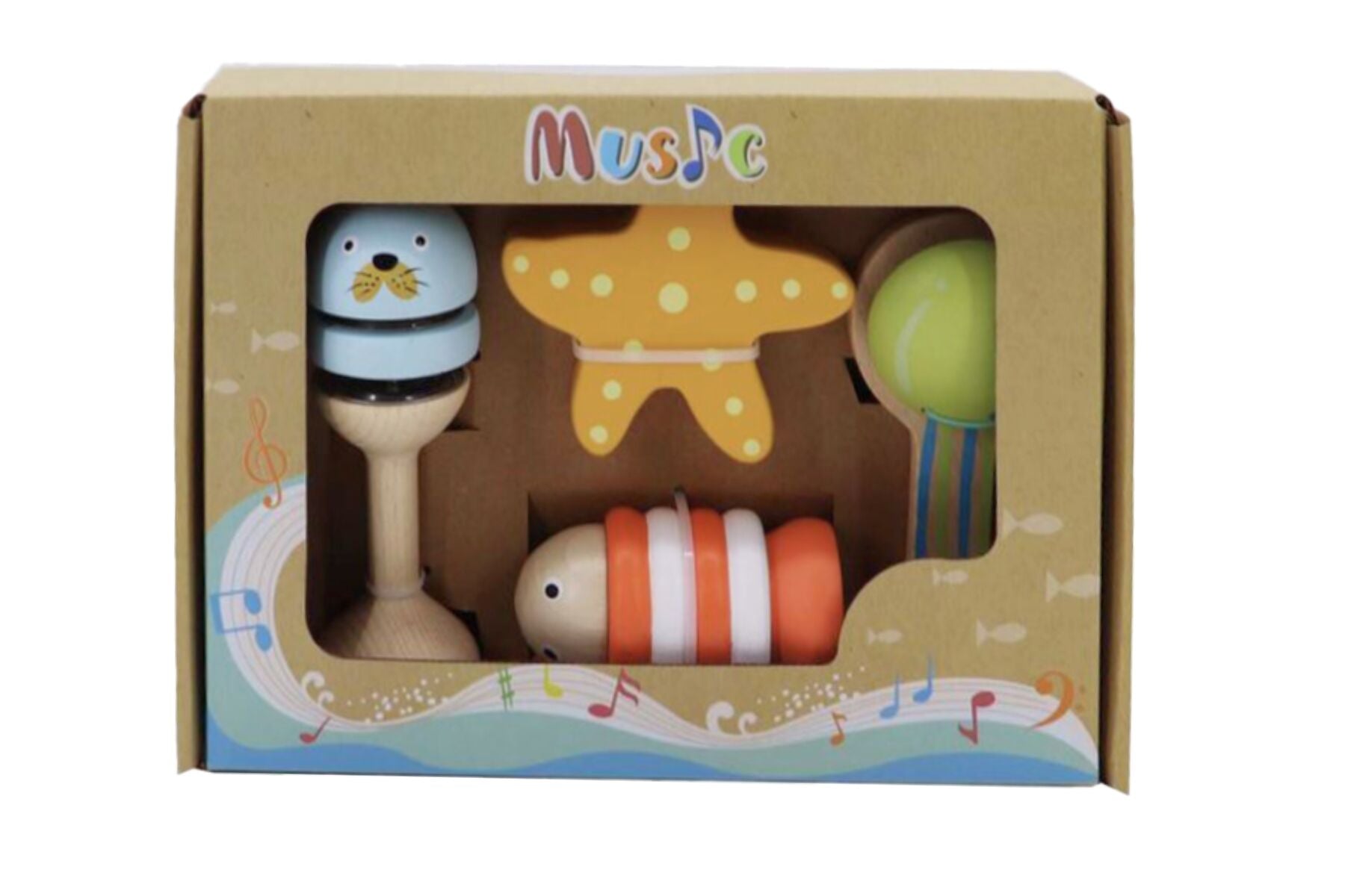 Wooden Ocean Music Set 4pc-Toys-Eleganter-The Bay Room