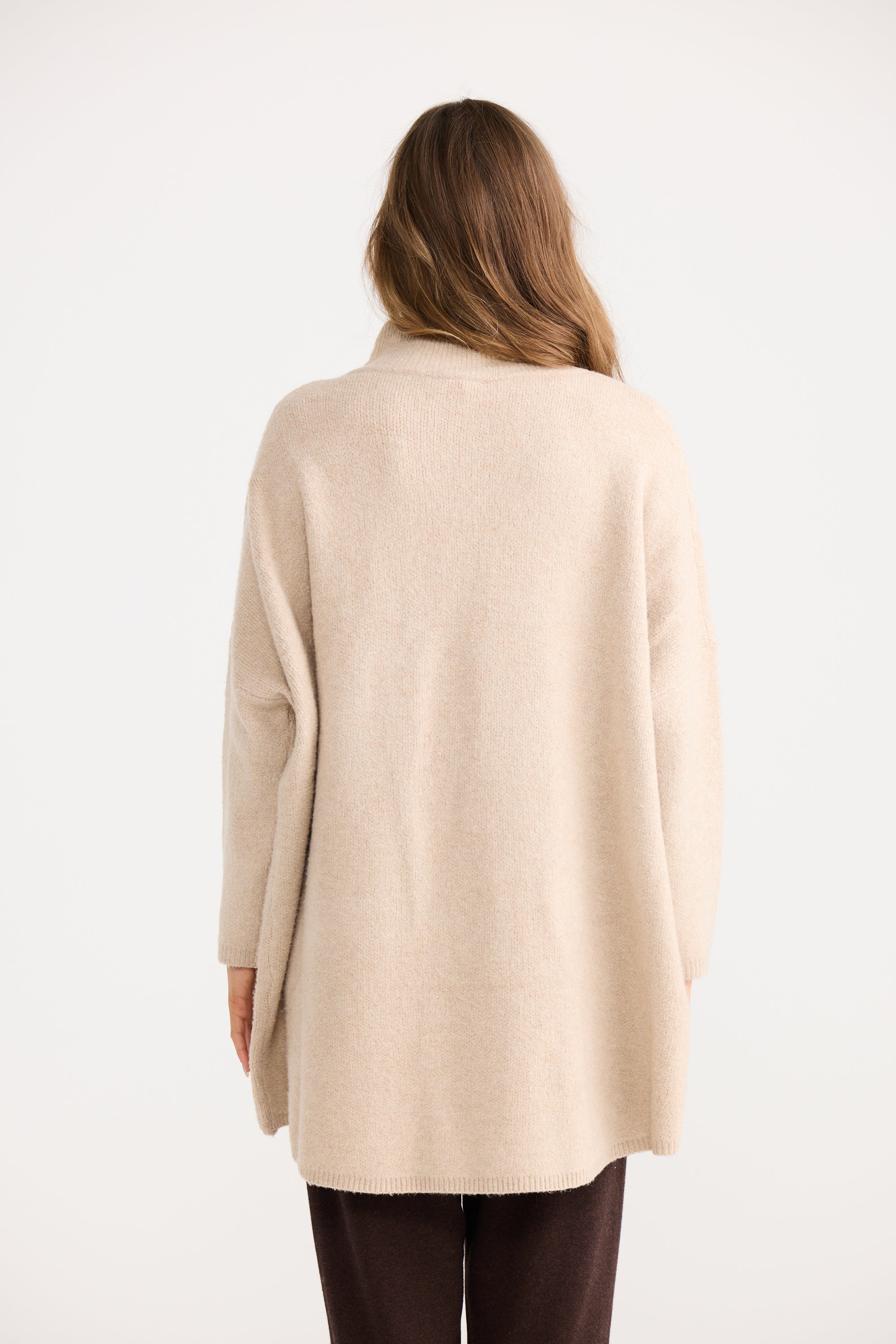 Woodside Poncho - Oat-Knitwear & Jumpers-Home Love-The Bay Room