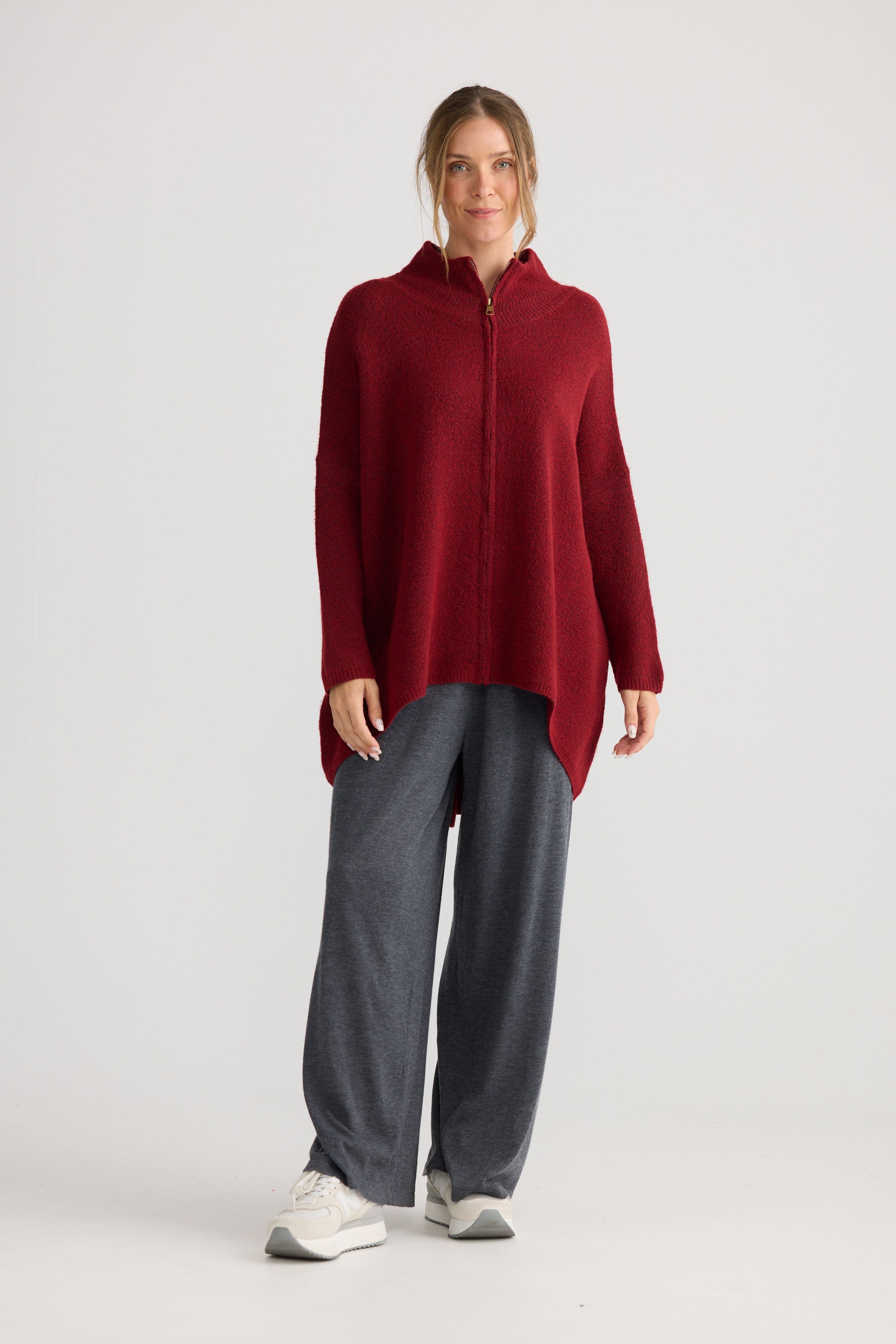 Woodside Poncho - Scarlet-Kimonos & Ponchos-Home Love-The Bay Room