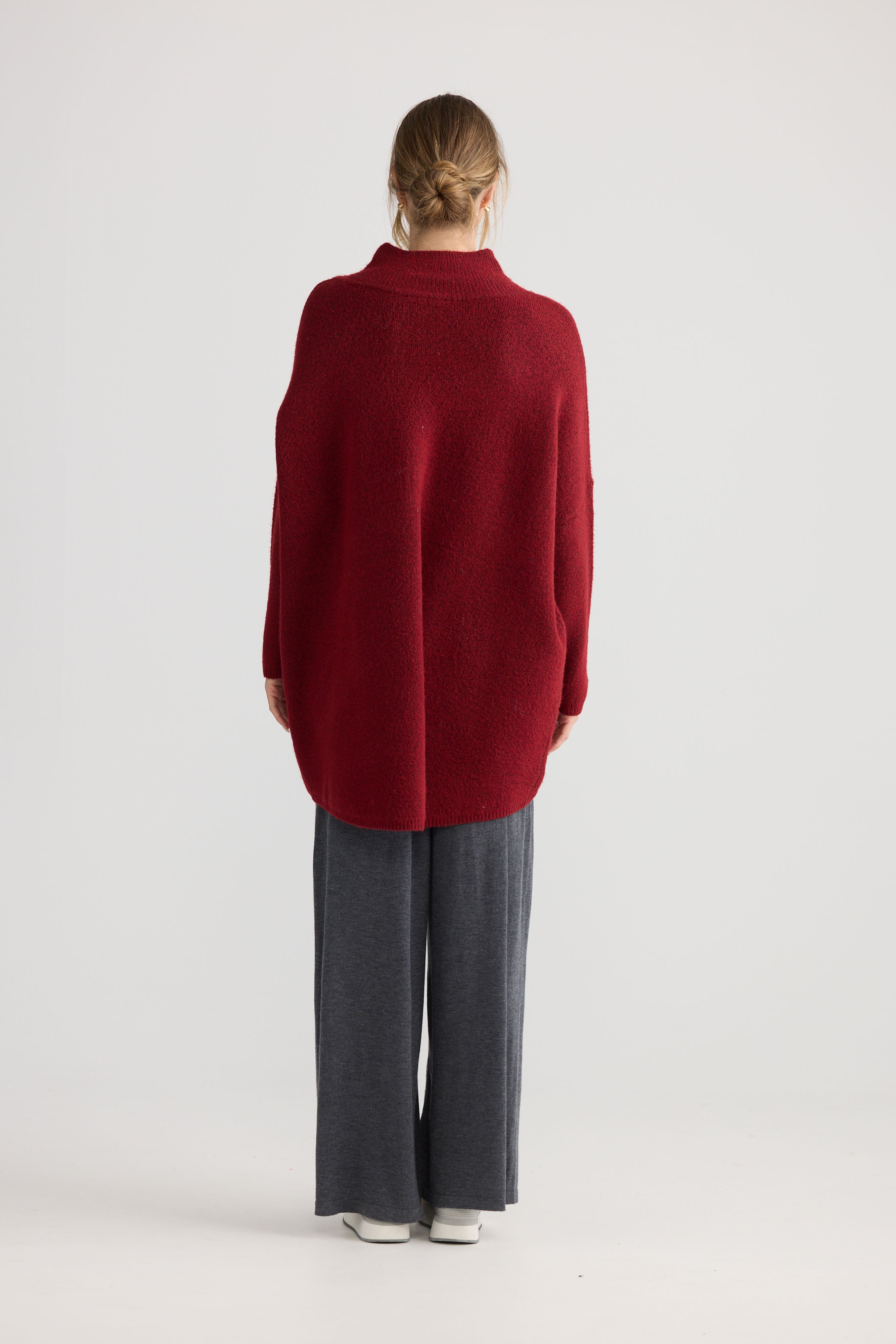 Woodside Poncho - Scarlet-Kimonos & Ponchos-Home Love-The Bay Room