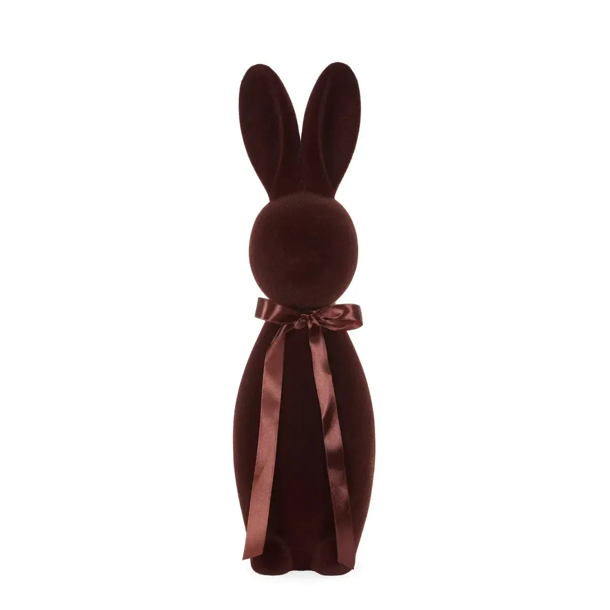 XL Flocked Rabbit with Bow Brown-Easter-Holly & Ivy-The Bay Room