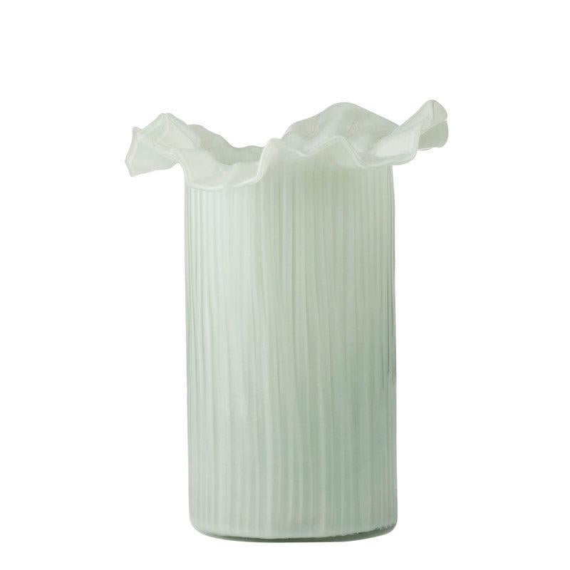Xanthe Glass Vase 17x23cm Mint-Pots, Planters & Vases-Coast To Coast Home-The Bay Room