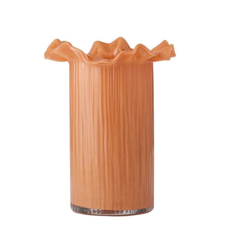 Xanthe Glass Vase 17x23cm Rust-Pots, Planters & Vases-Coast To Coast Home-The Bay Room