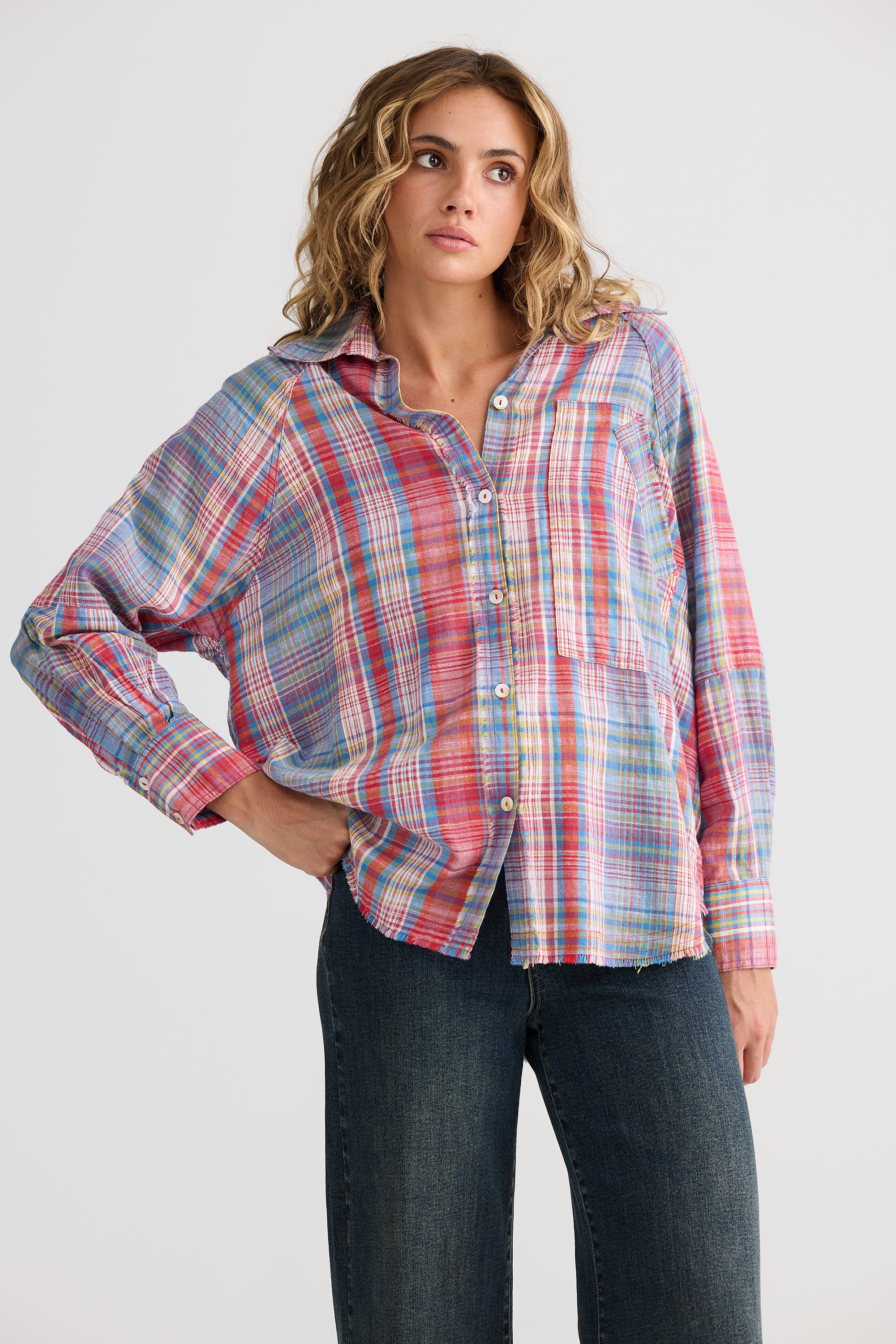 Yellowstone Shirt - Picnic Check-Tops-Talisman-The Bay Room