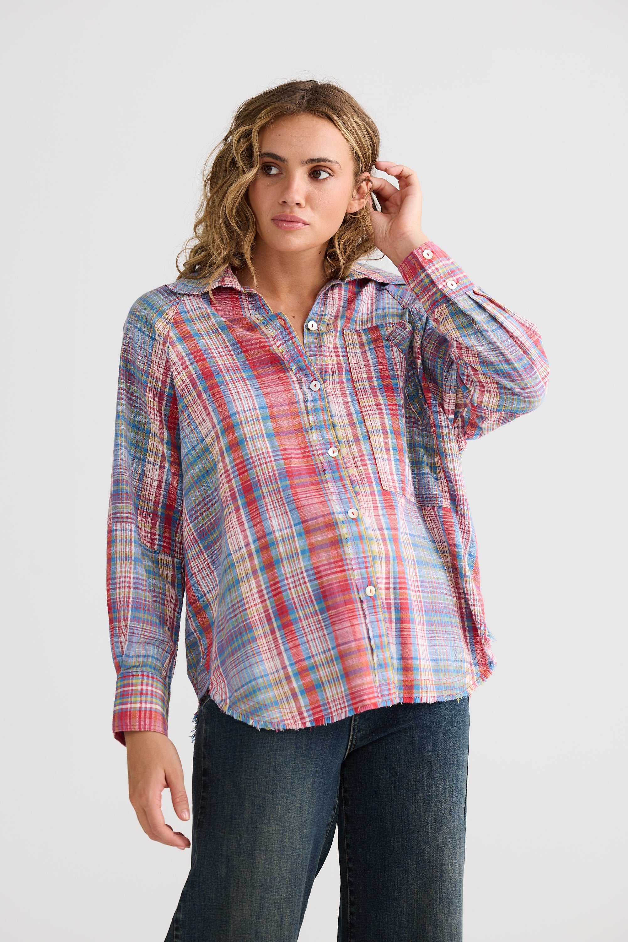 Yellowstone Shirt - Picnic Check-Tops-Talisman-The Bay Room