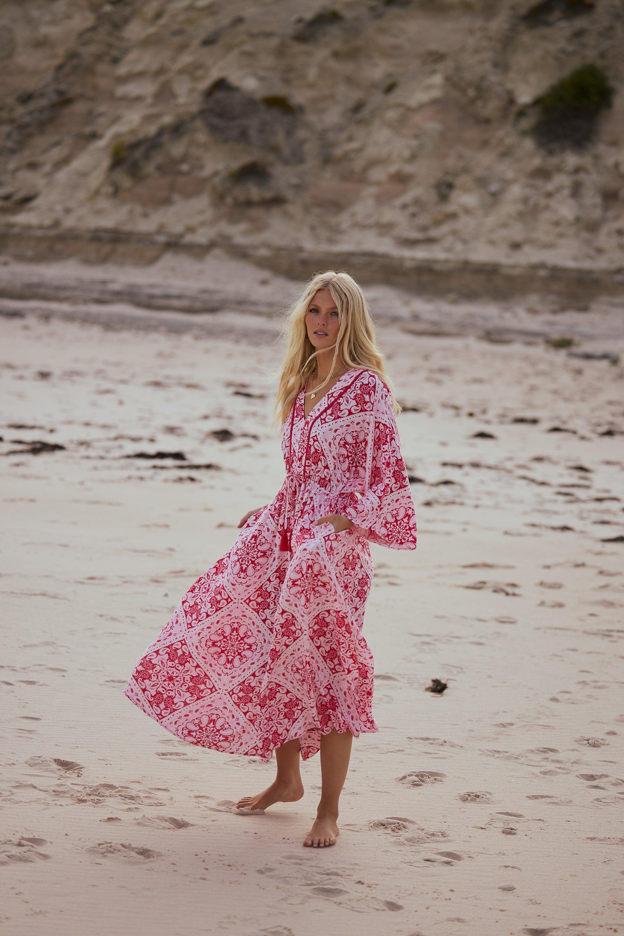 Yuki Midi Dress - Wild Heart Bandana-Dresses-Talisman-The Bay Room