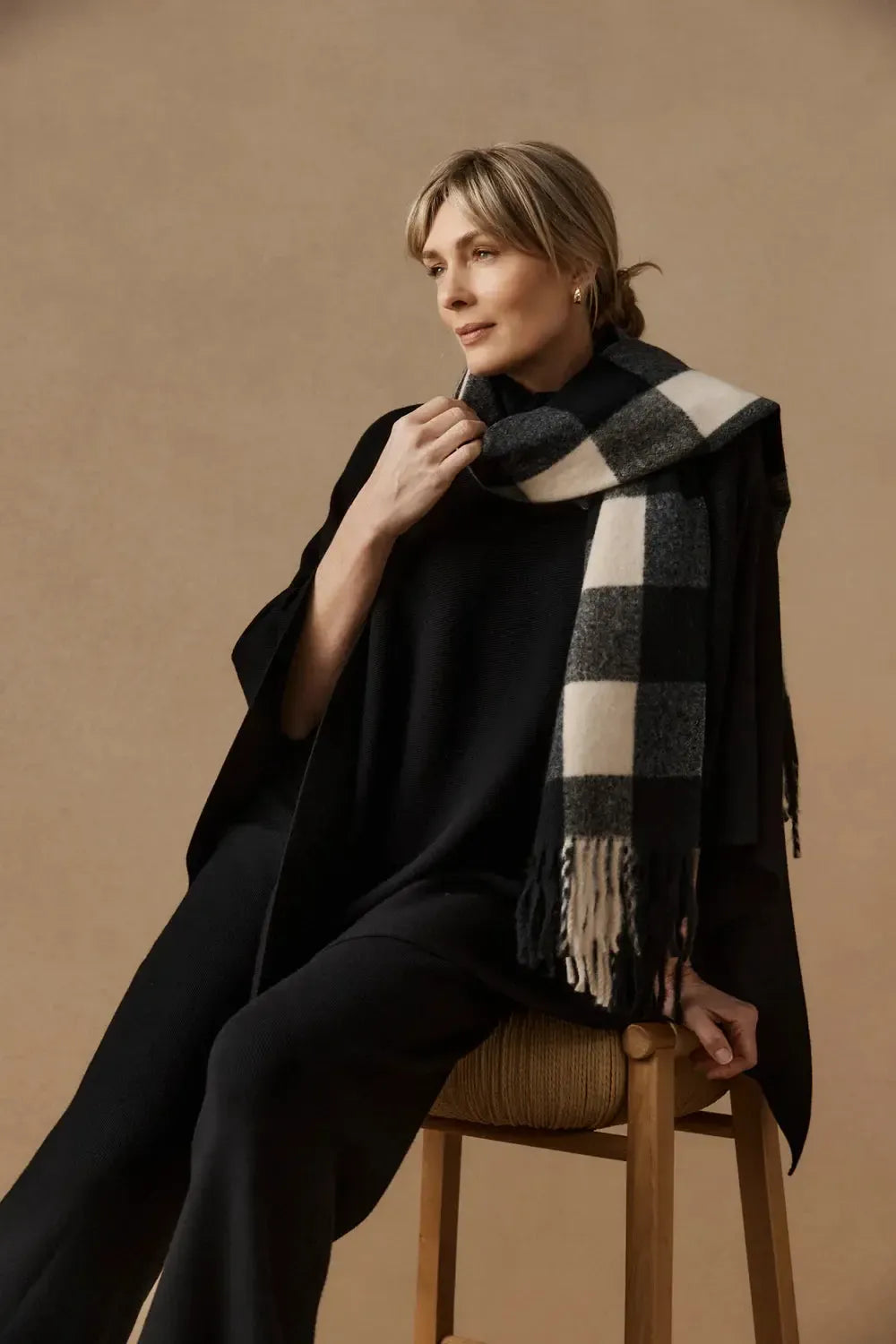 Zala Scarf - Black-Scarves, Belts & Gloves-Eb & Ive-The Bay Room