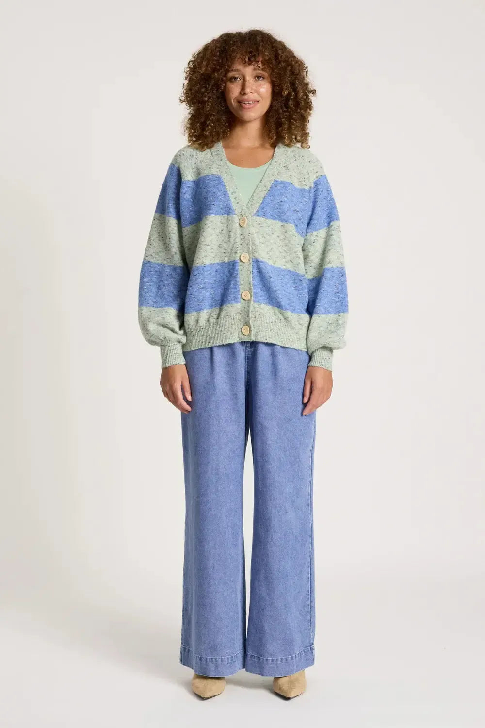Zarda Cardigan - Sage/Lake-Knitwear & Jumpers-Eb & Ive-The Bay Room