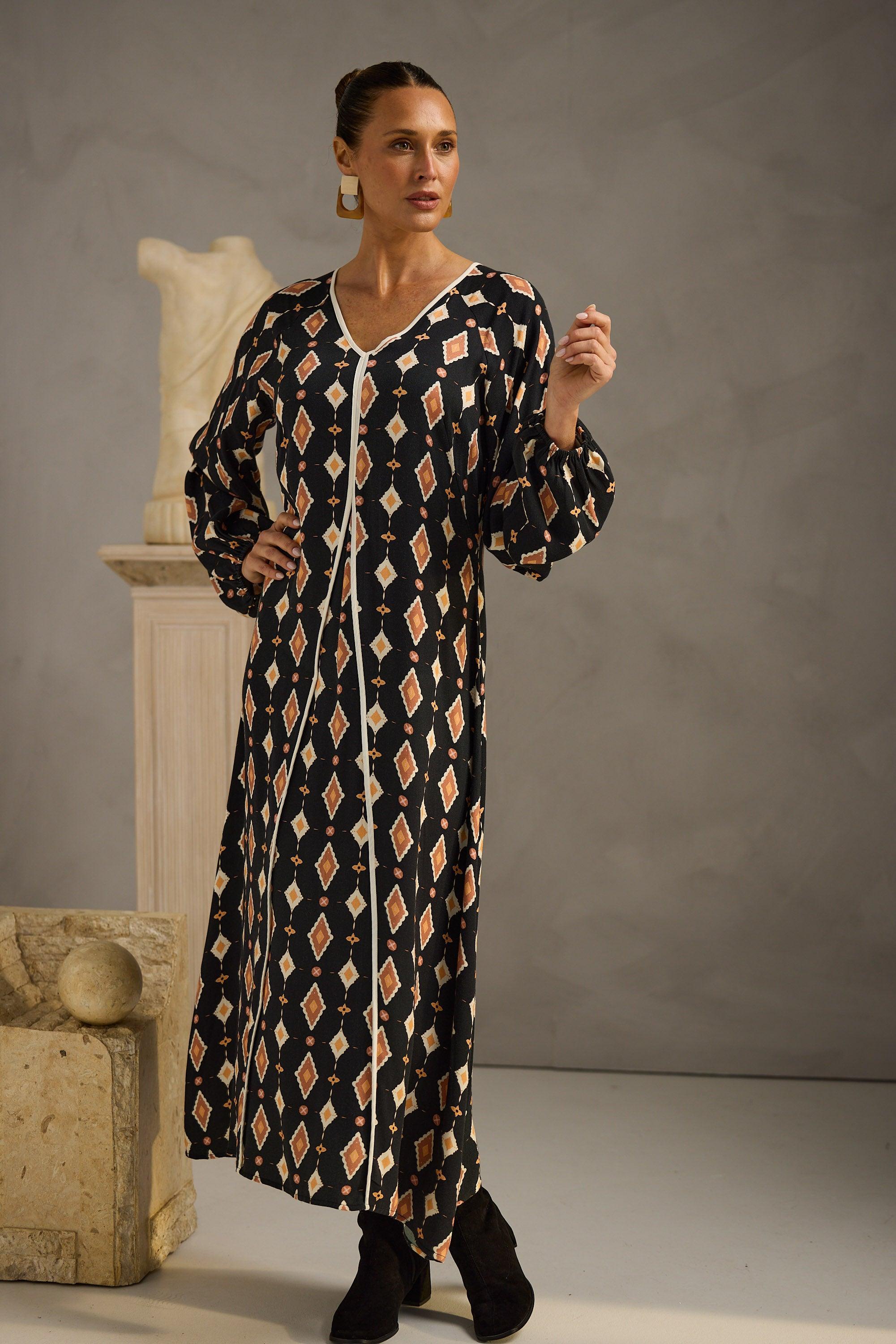 Zee Midi Dress - Casablanca Tile-Tops-Brave & True-The Bay Room