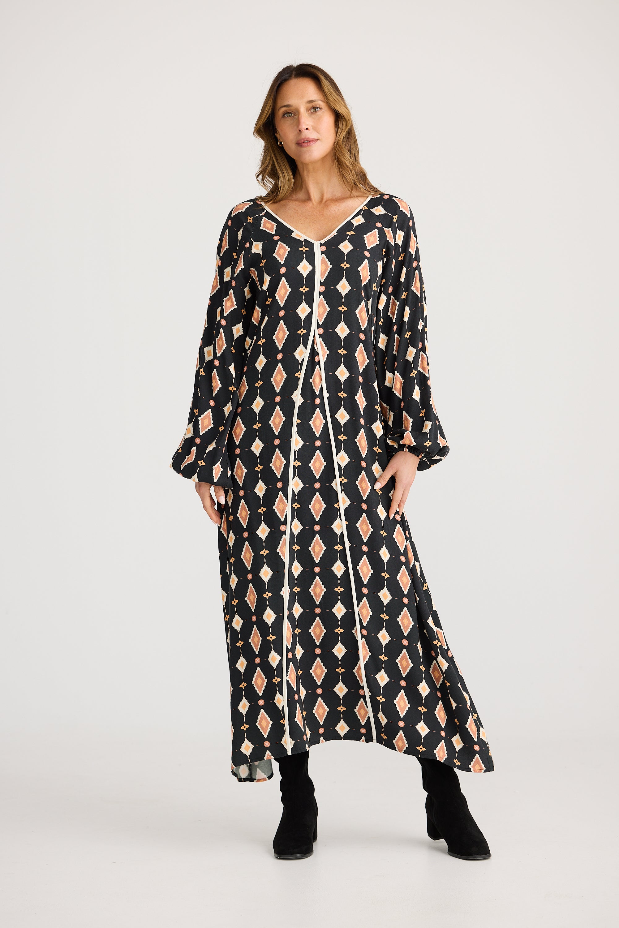 Zee Midi Dress - Casablanca Tile-Tops-Brave & True-The Bay Room
