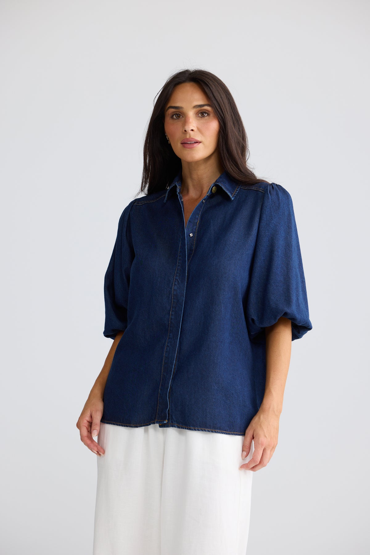 Zelda Blouse - Indigo-Tops-Brave & True-The Bay Room